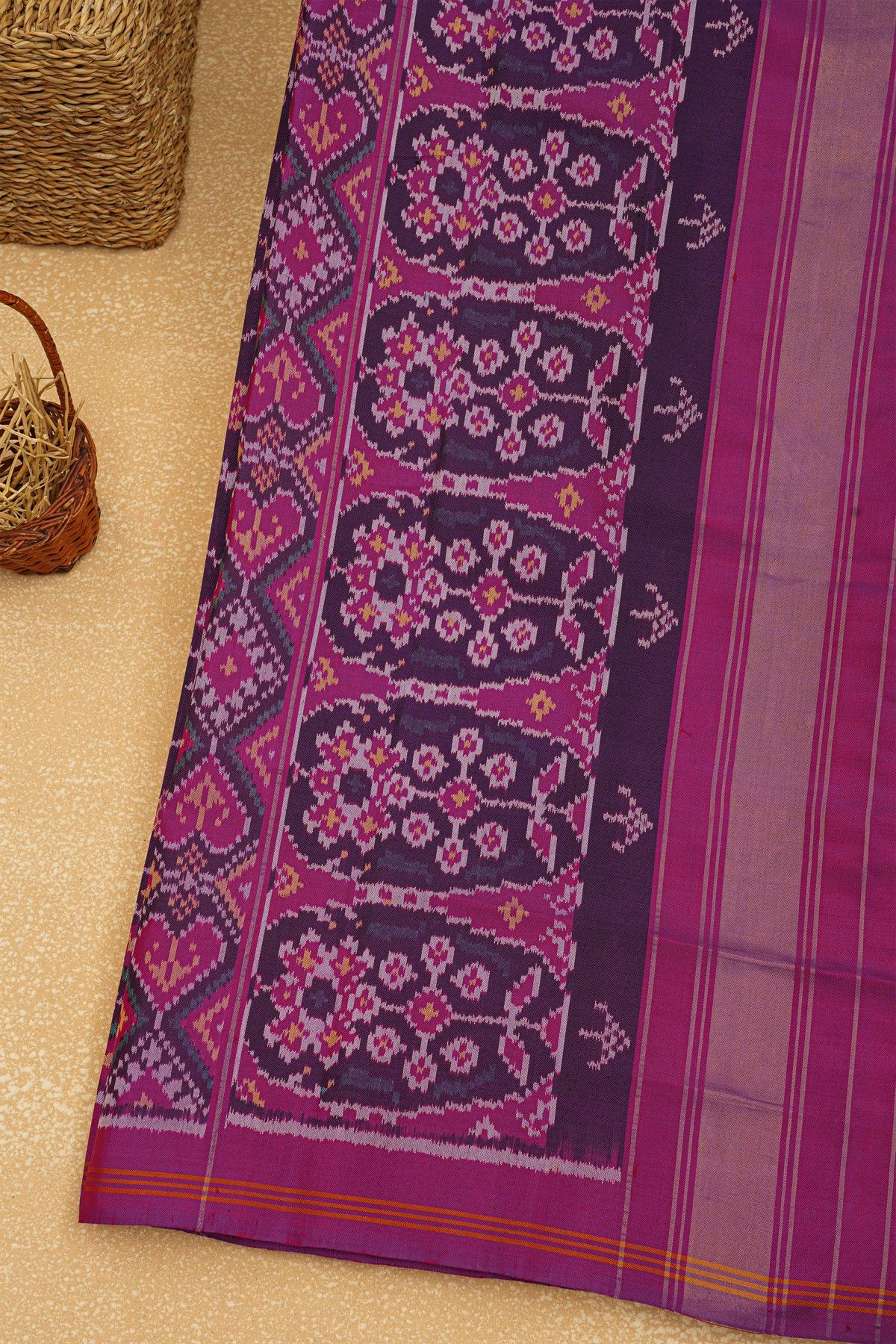 Patola Silk Dark Blue Saree