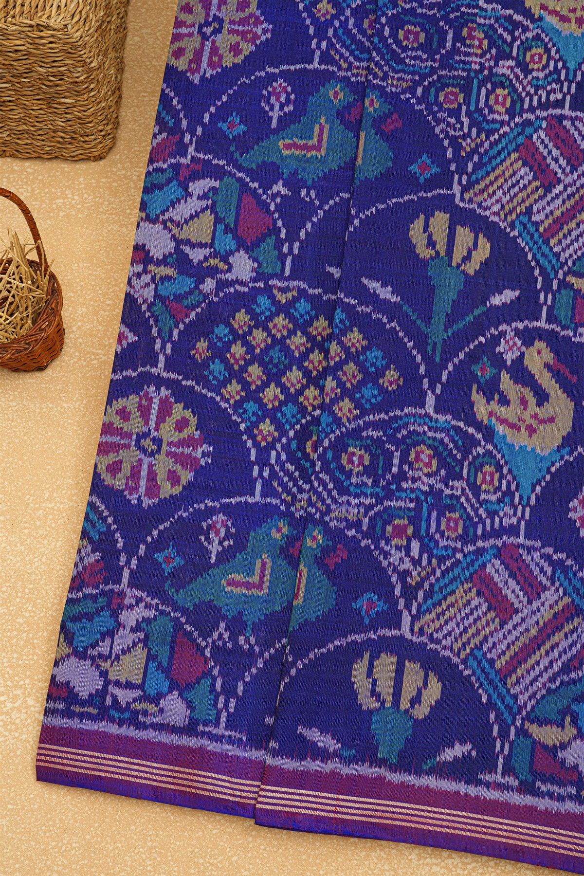 Patola Silk Royal Blue Saree