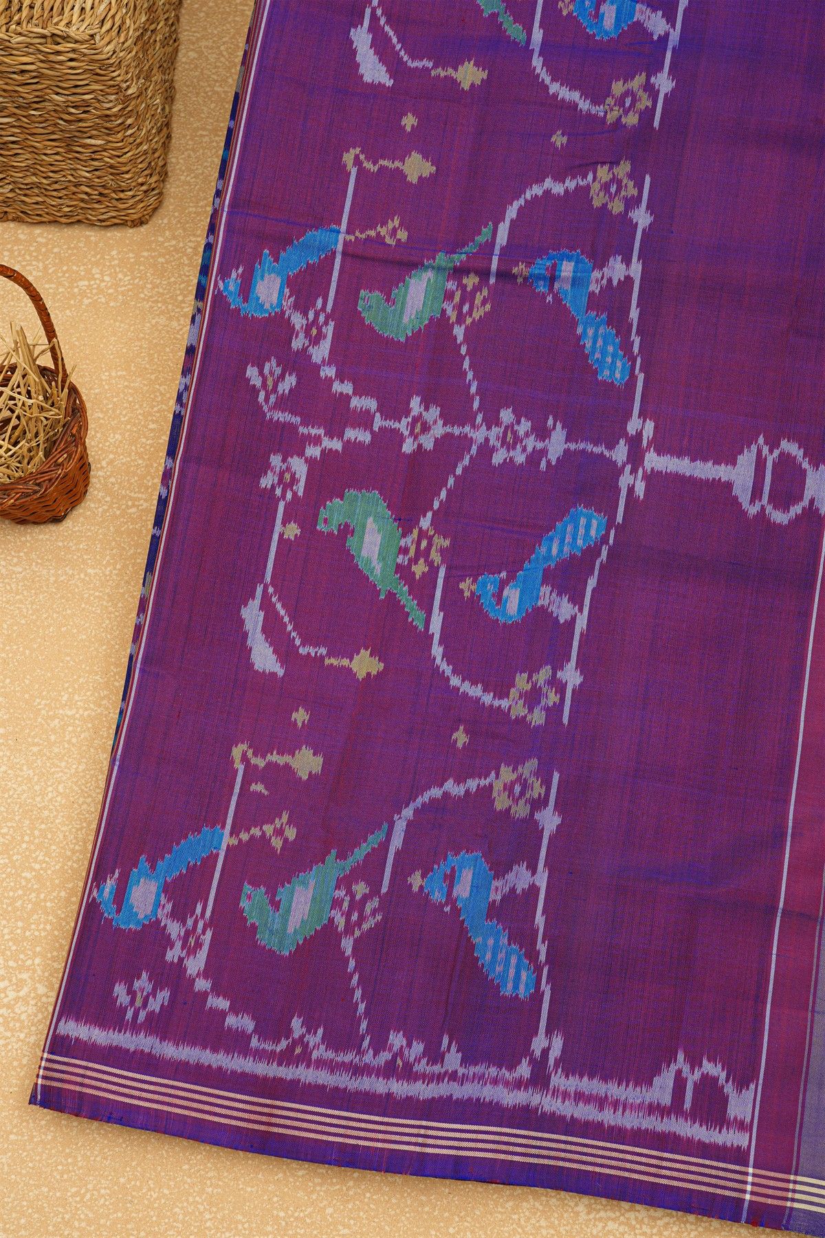 Patola Silk Royal Blue Saree