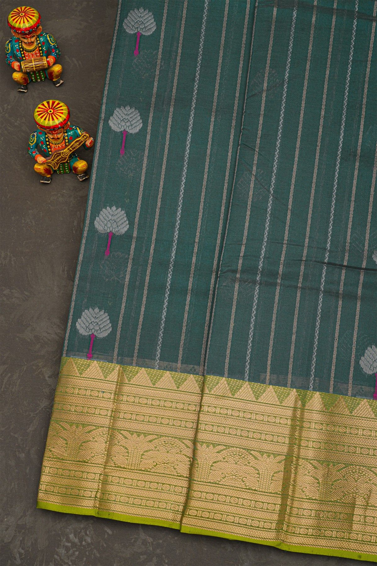 Kuppadam Sico Dark Grey Saree