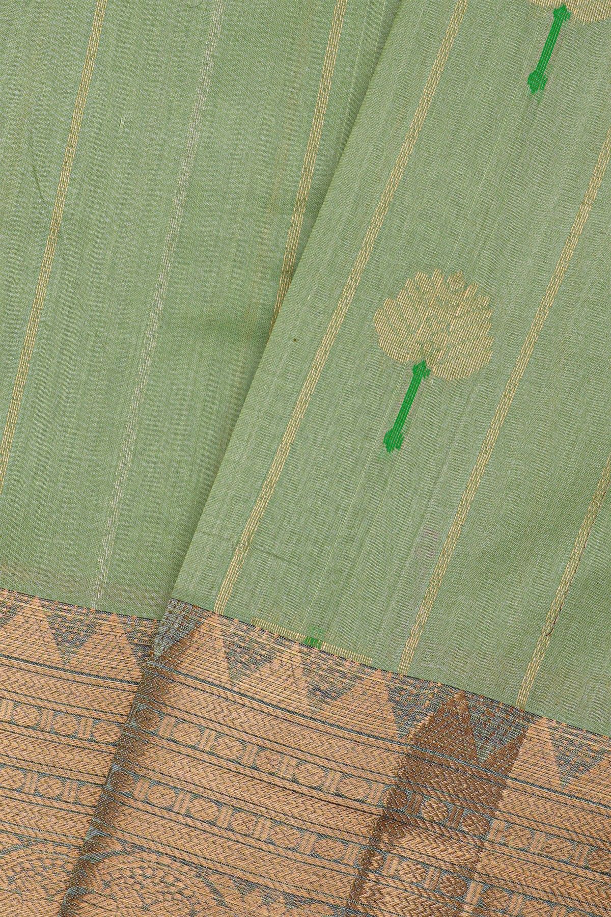 Kuppadam Sico Pista Green Saree