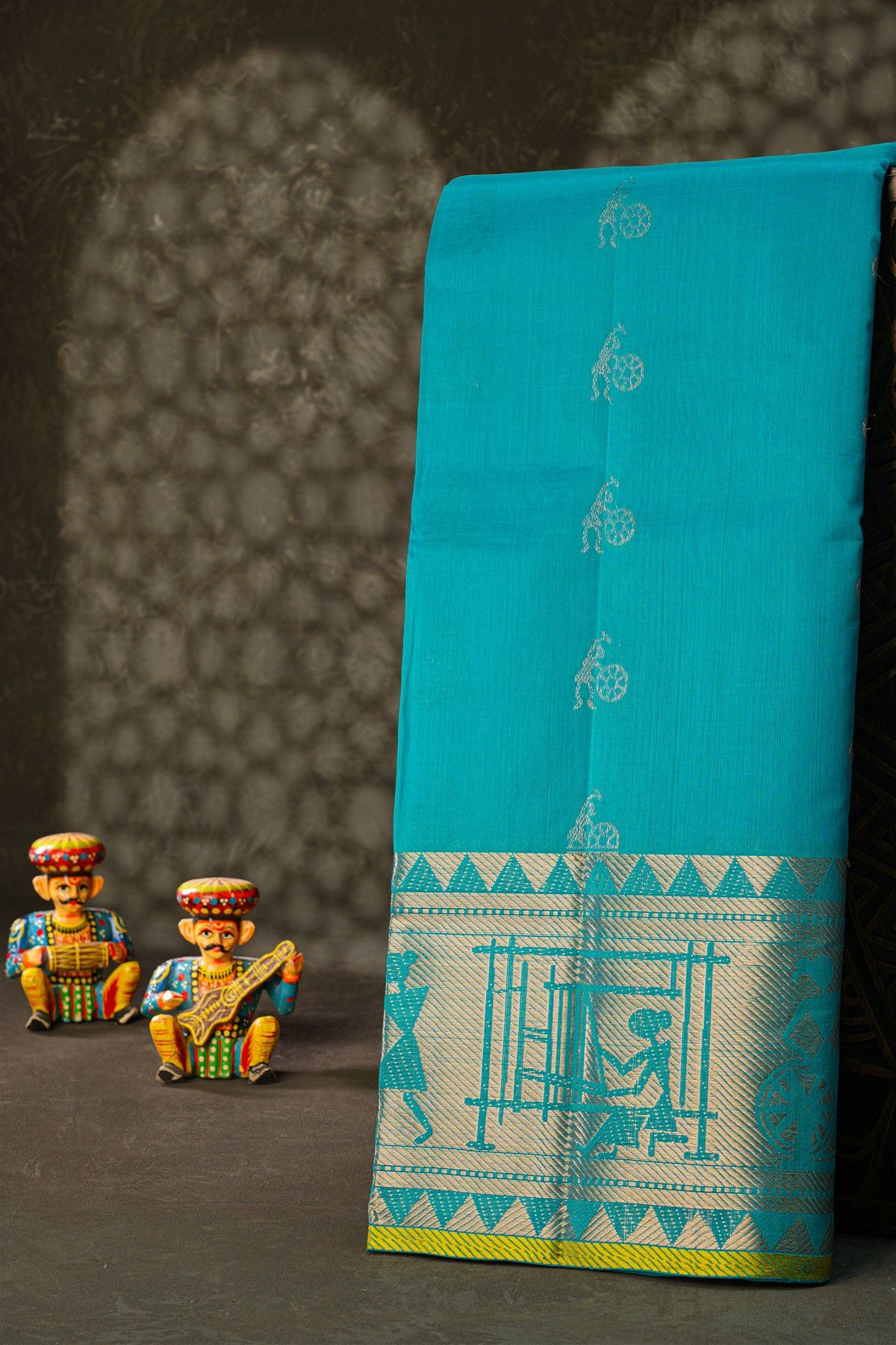 Kuppadam Sico Sky Blue Saree