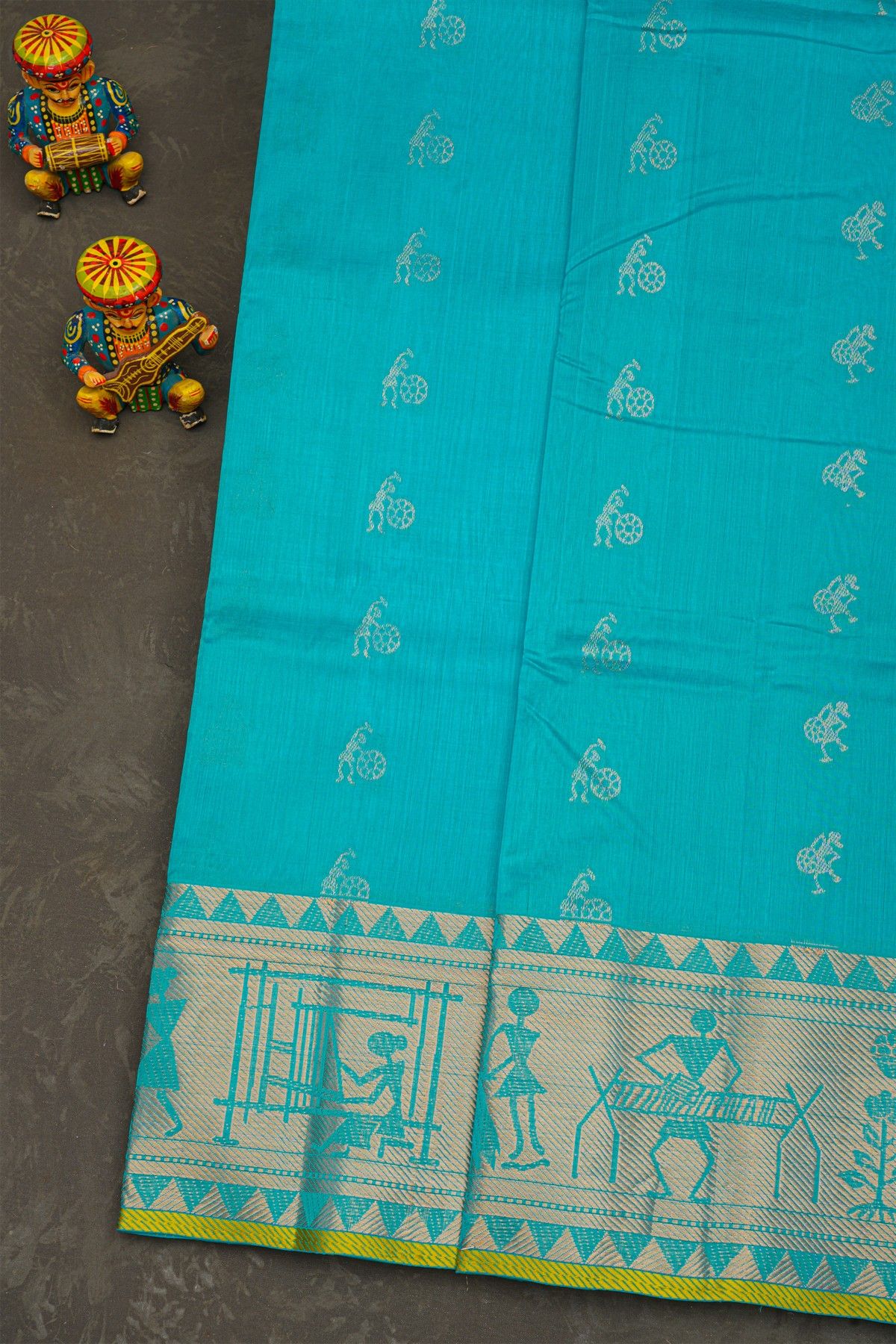 Kuppadam Sico Sky Blue Saree