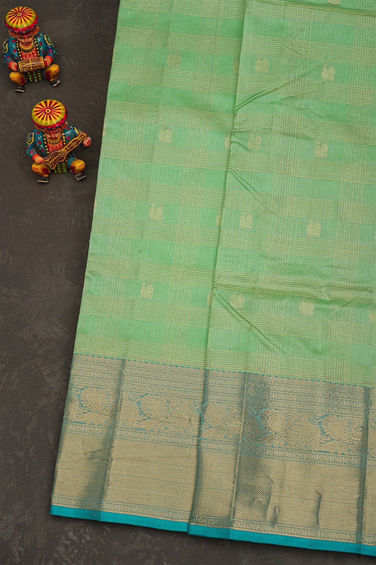 Kuppadam Sico Sea Green Saree