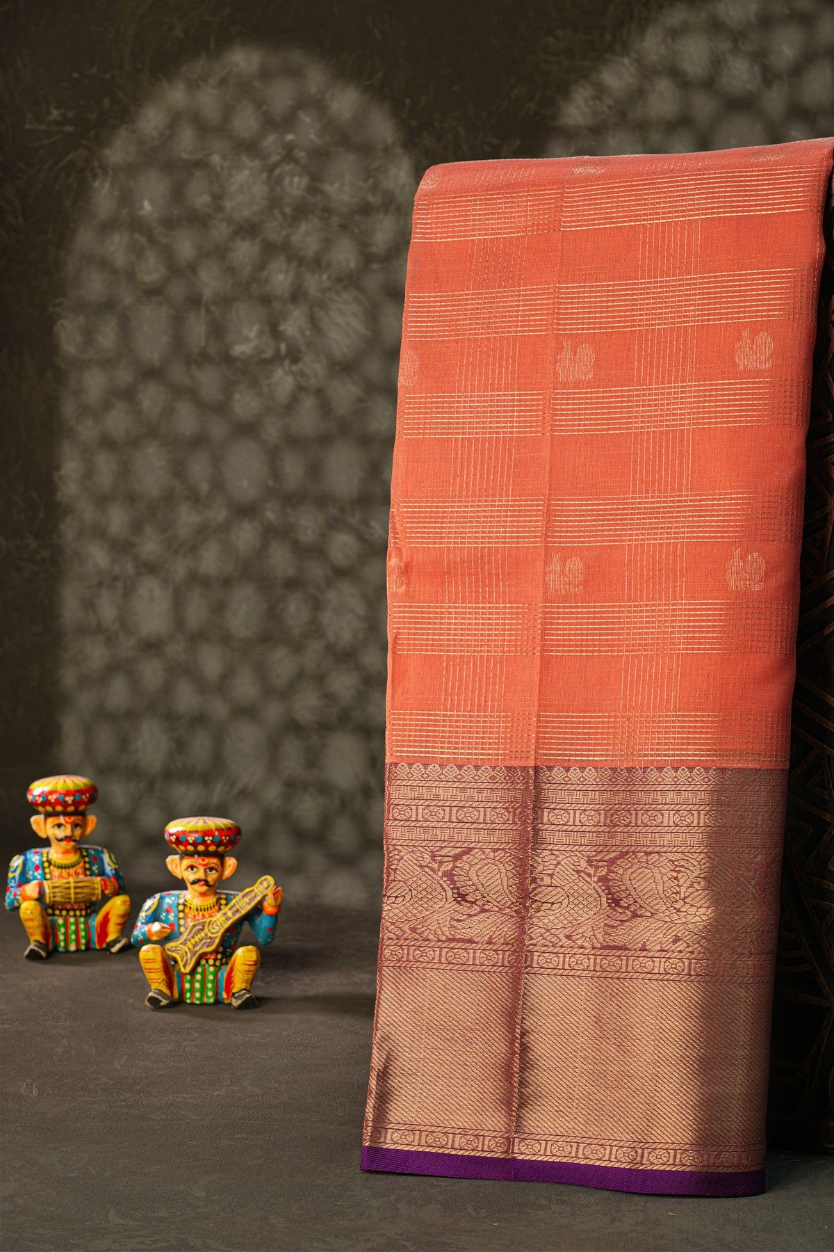 Kuppadam Sico Peach Saree