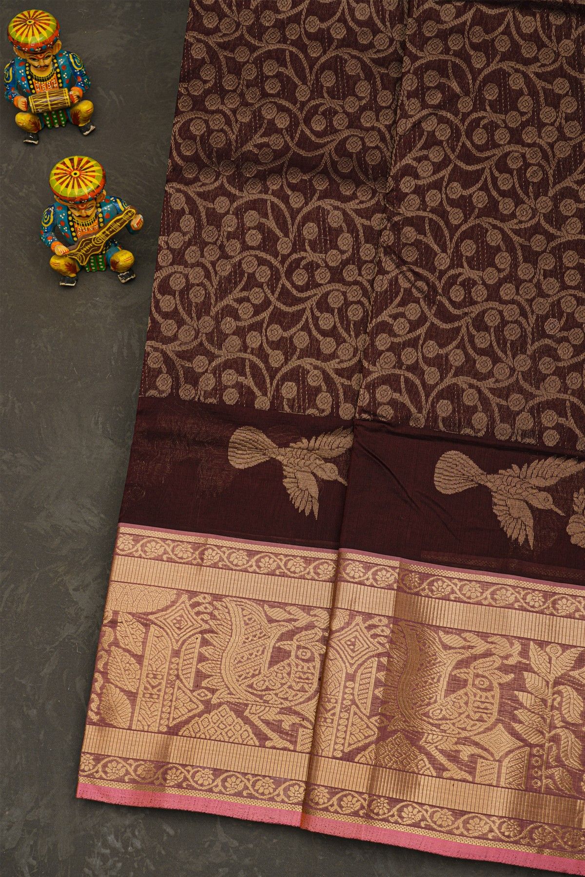 Kuppadam Sico Brown Saree