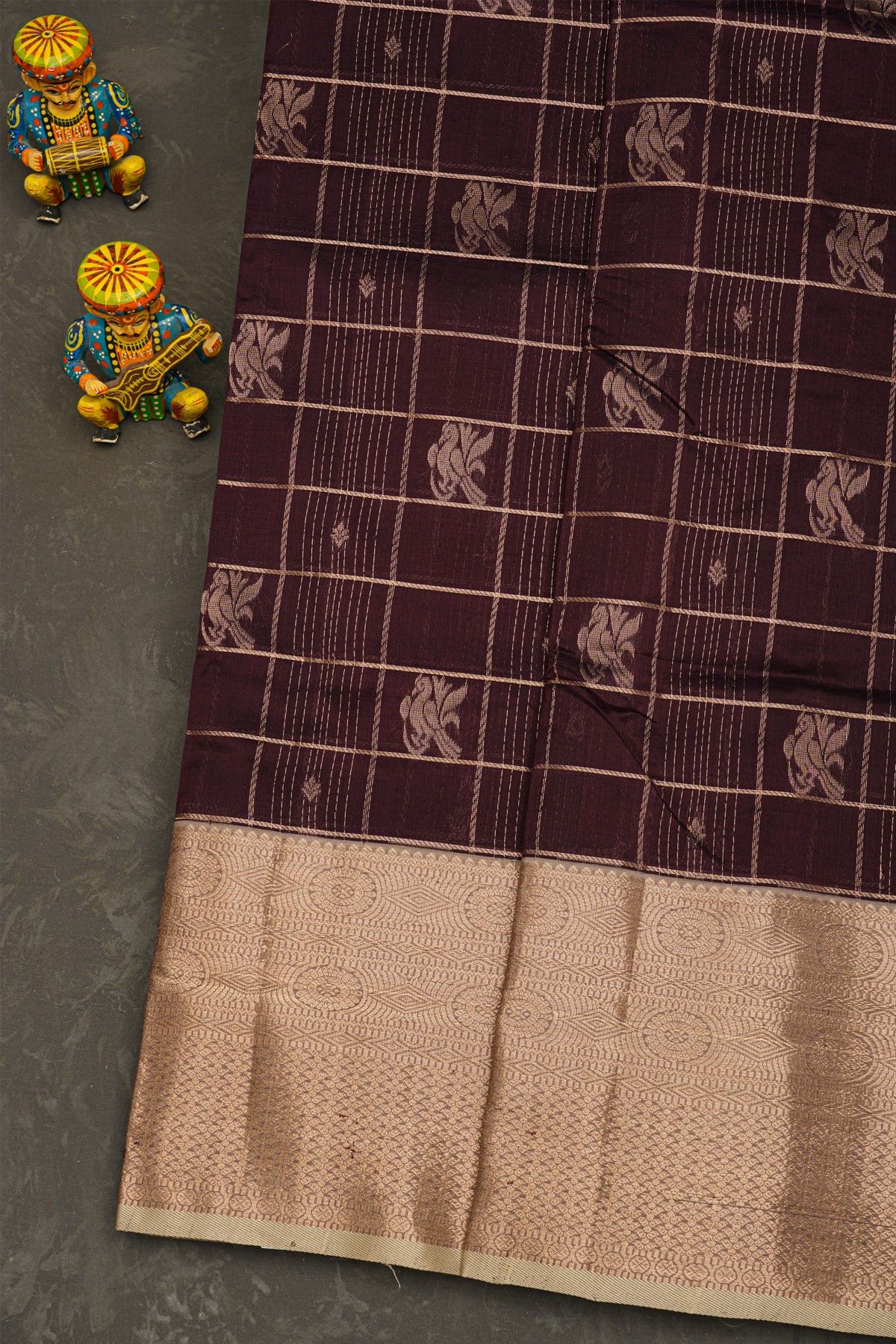 Kuppadam Sico Brown Saree
