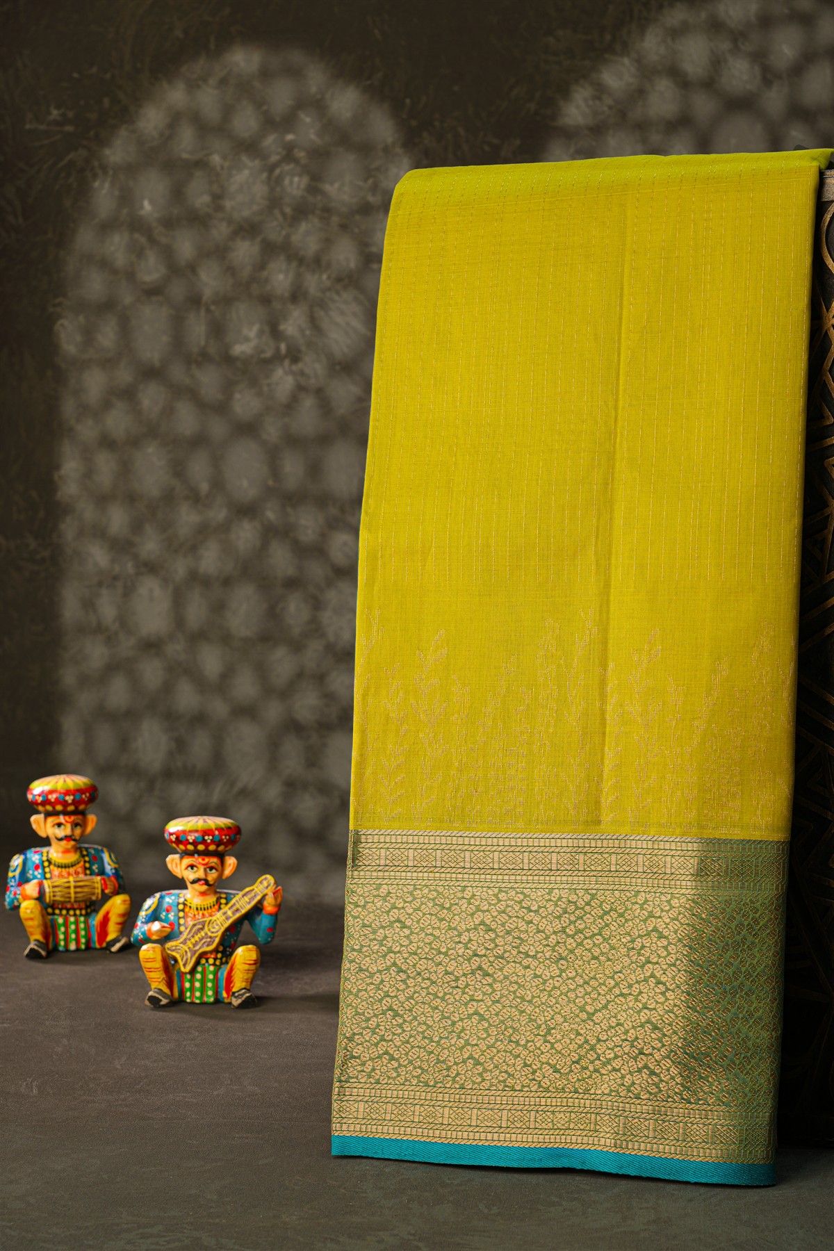 Kuppadam Sico Mustard Yellow Saree