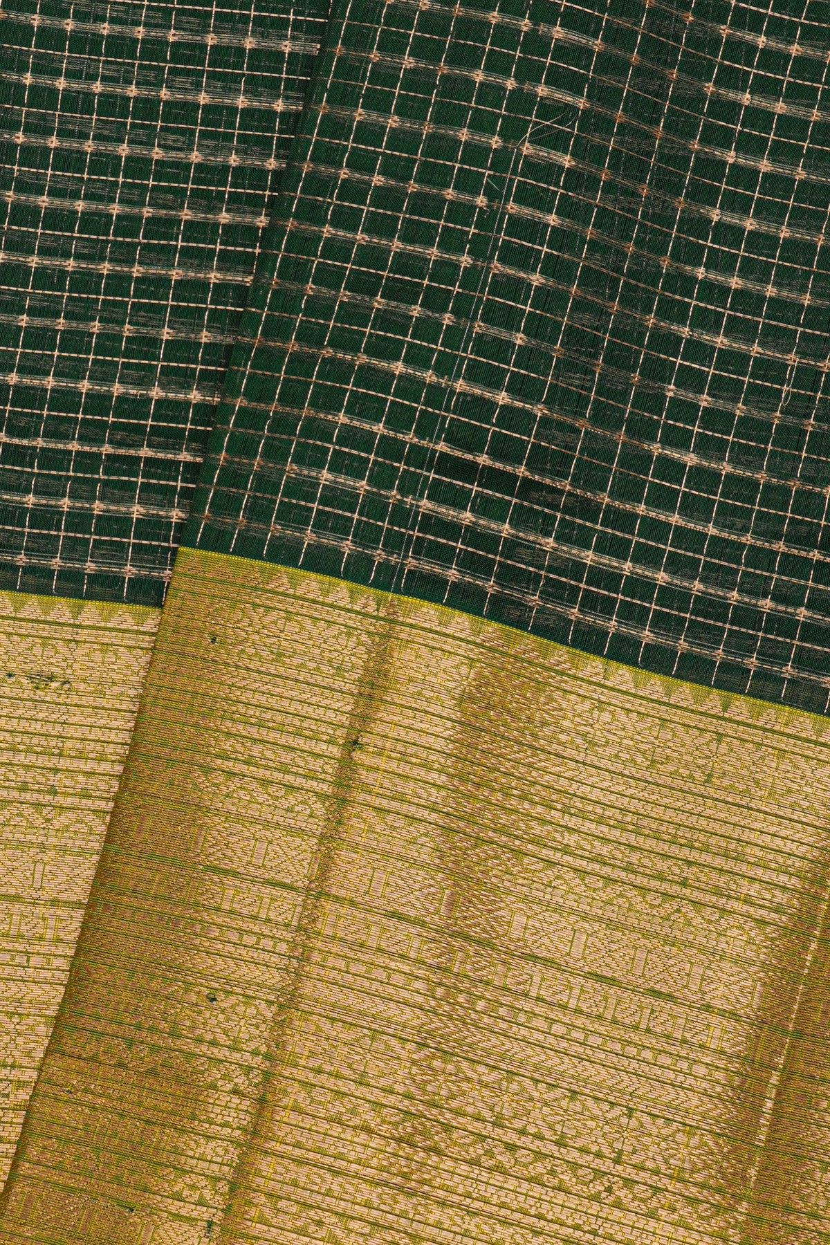 Kuppadam Sico Bottle Green Saree