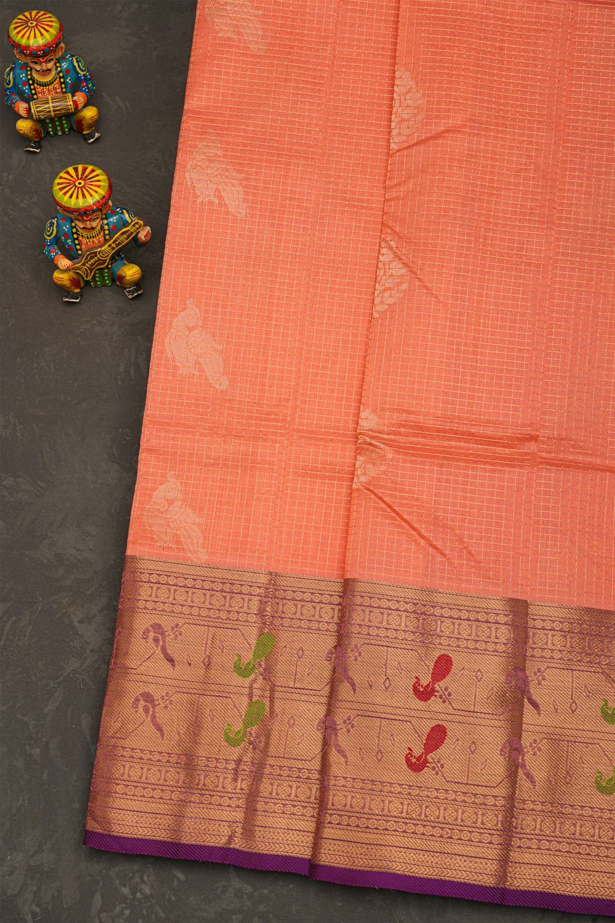 Kuppadam Sico Peach Saree