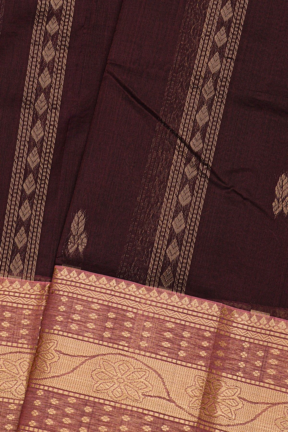 Kuppadam Sico Brown Saree