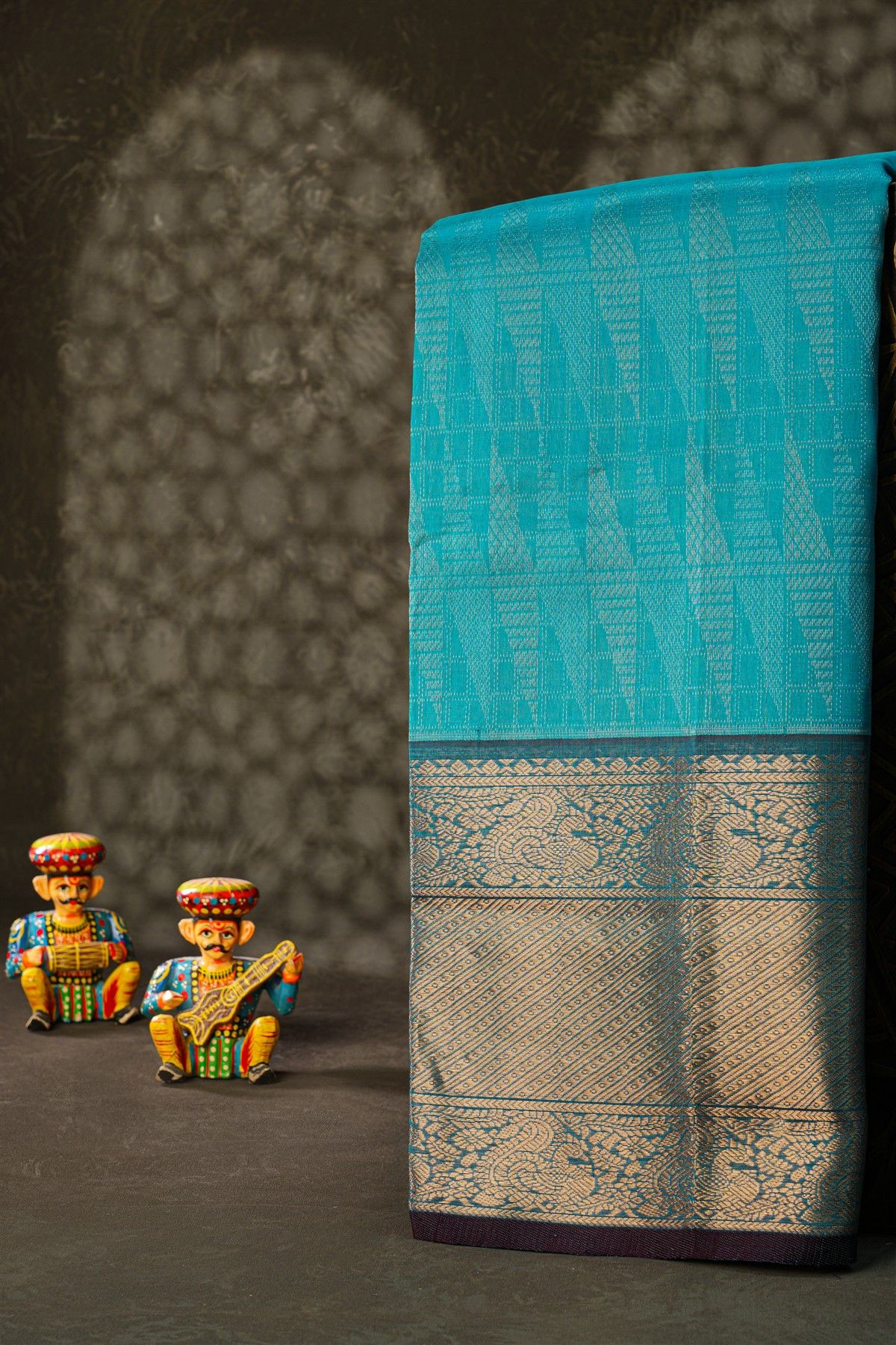Kuppadam Sico Sky Blue Saree