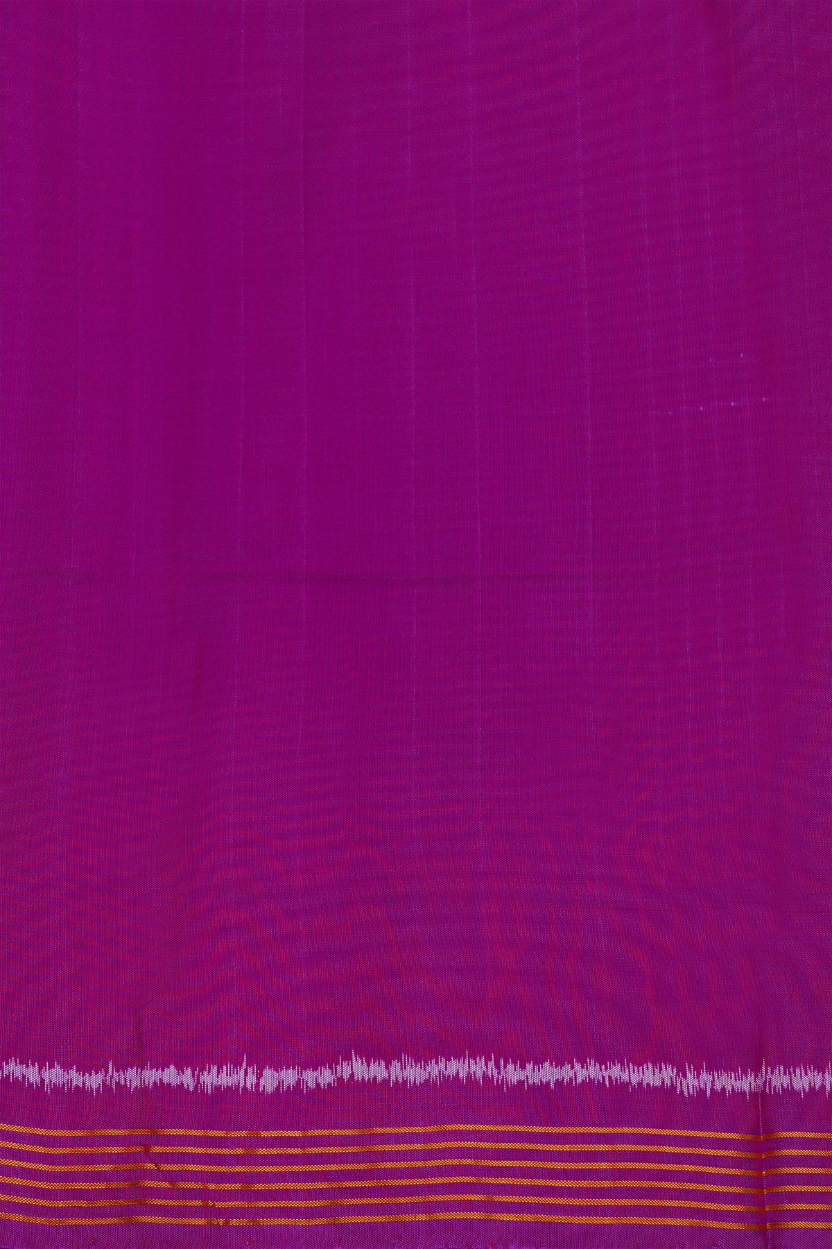 Patola Silk Purple Saree With Florals And Leaves Body And Self Florals And Leaves Border