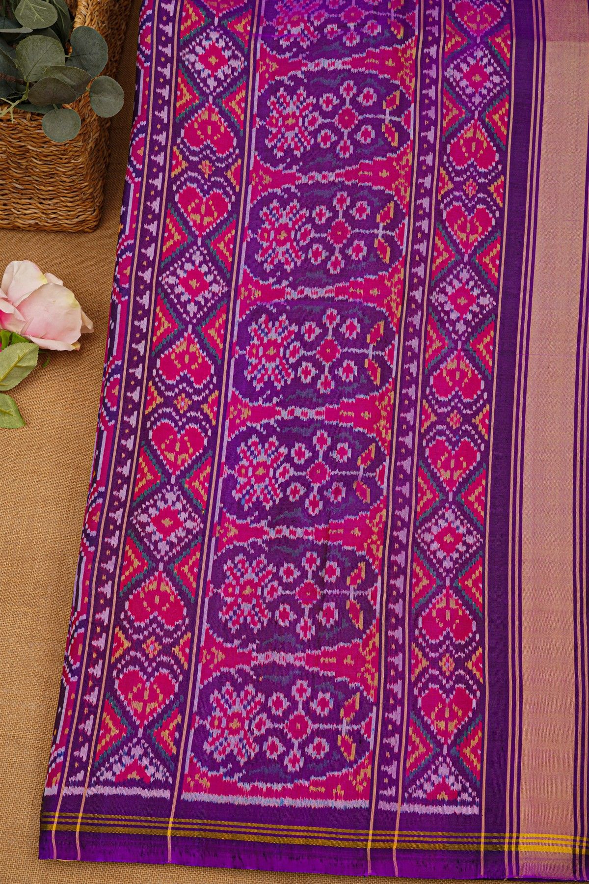 Patola Silk Royal Blue Saree