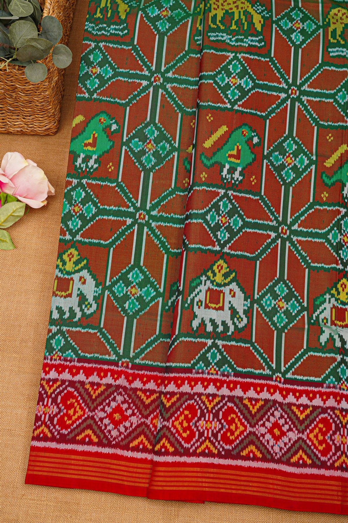 Patola Silk Dual Colour Saree