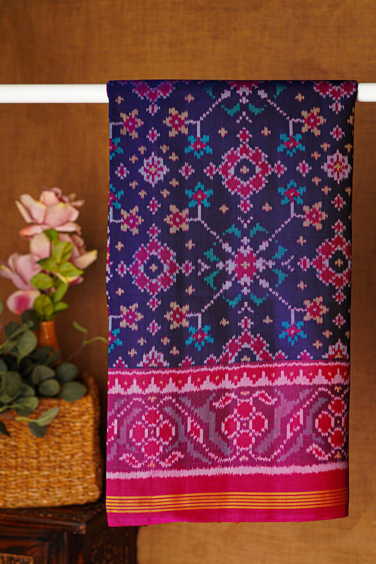 Patola Silk Royal Blue Saree