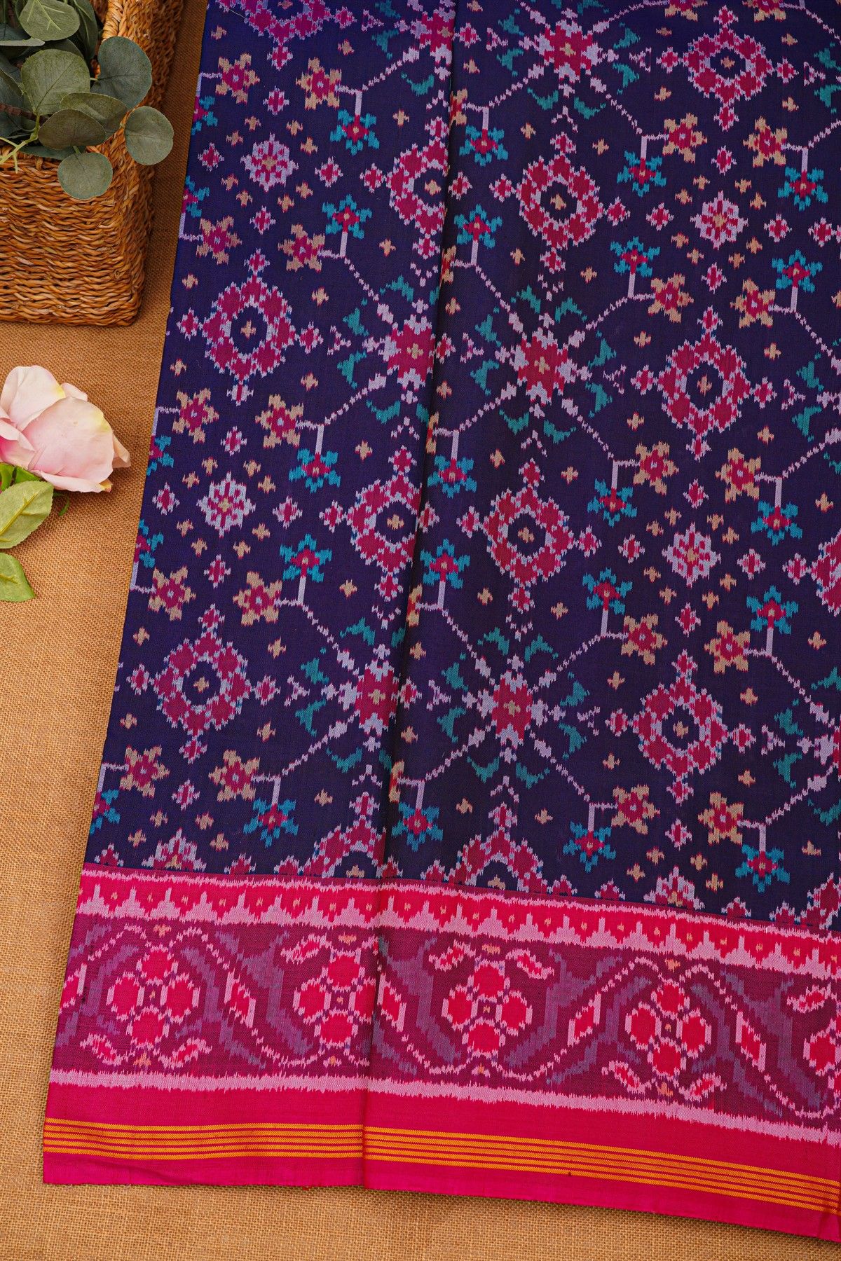 Patola Silk Royal Blue Saree