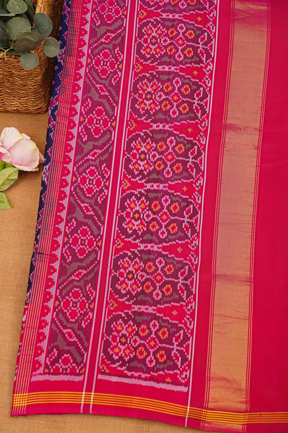Patola Silk Royal Blue Saree