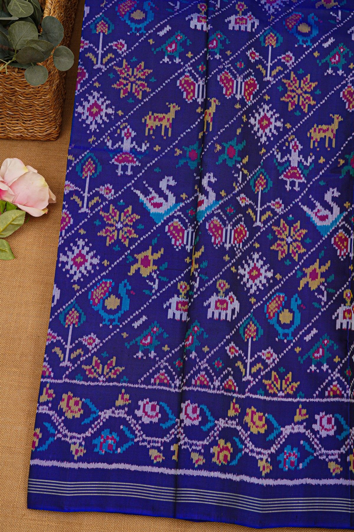 Patola Silk Royal Blue Saree