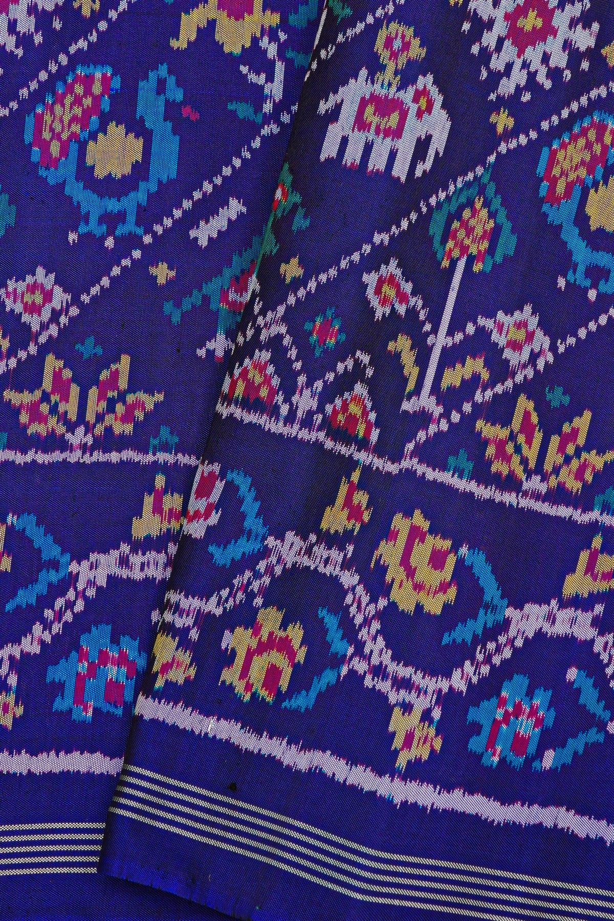Patola Silk Royal Blue Saree