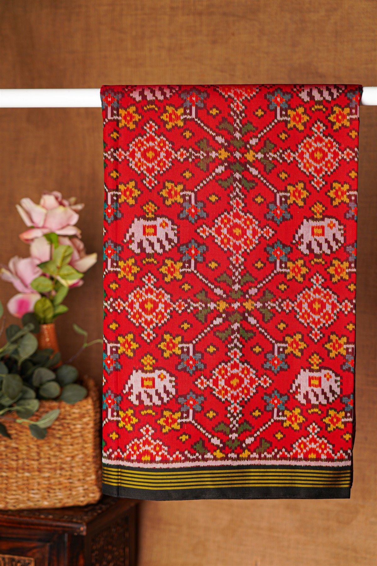 Patola Silk Orange Saree