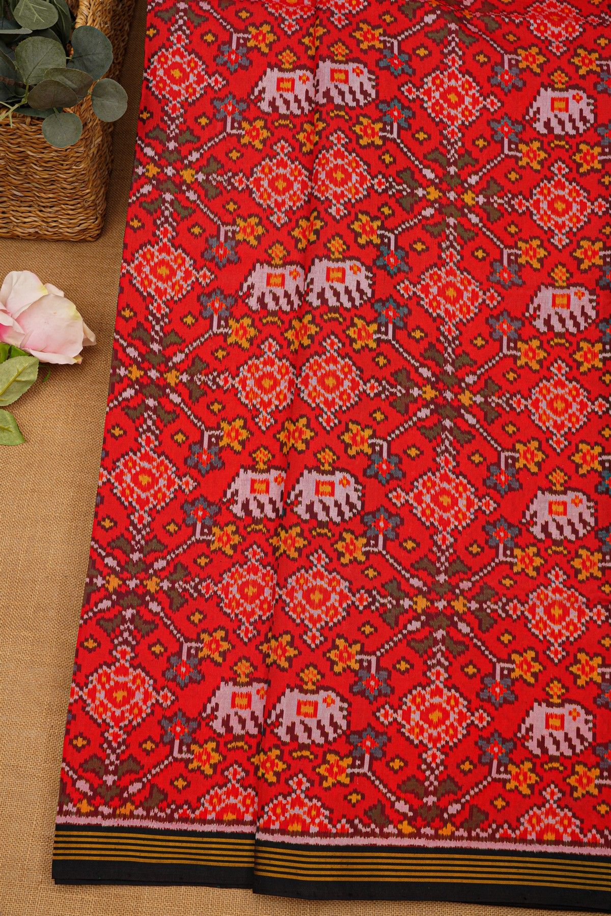 Patola Silk Orange Saree