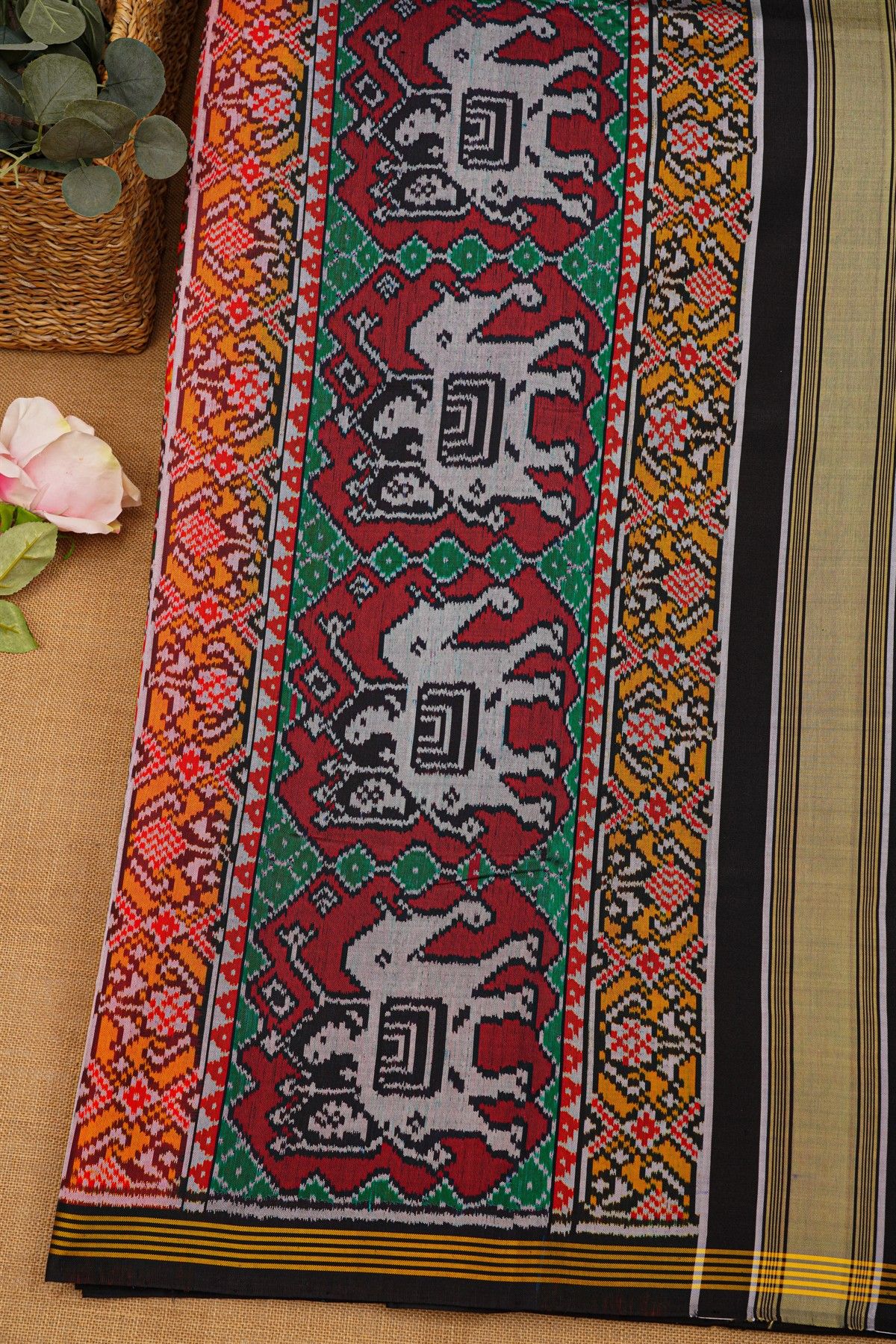 Patola Silk Orange Saree