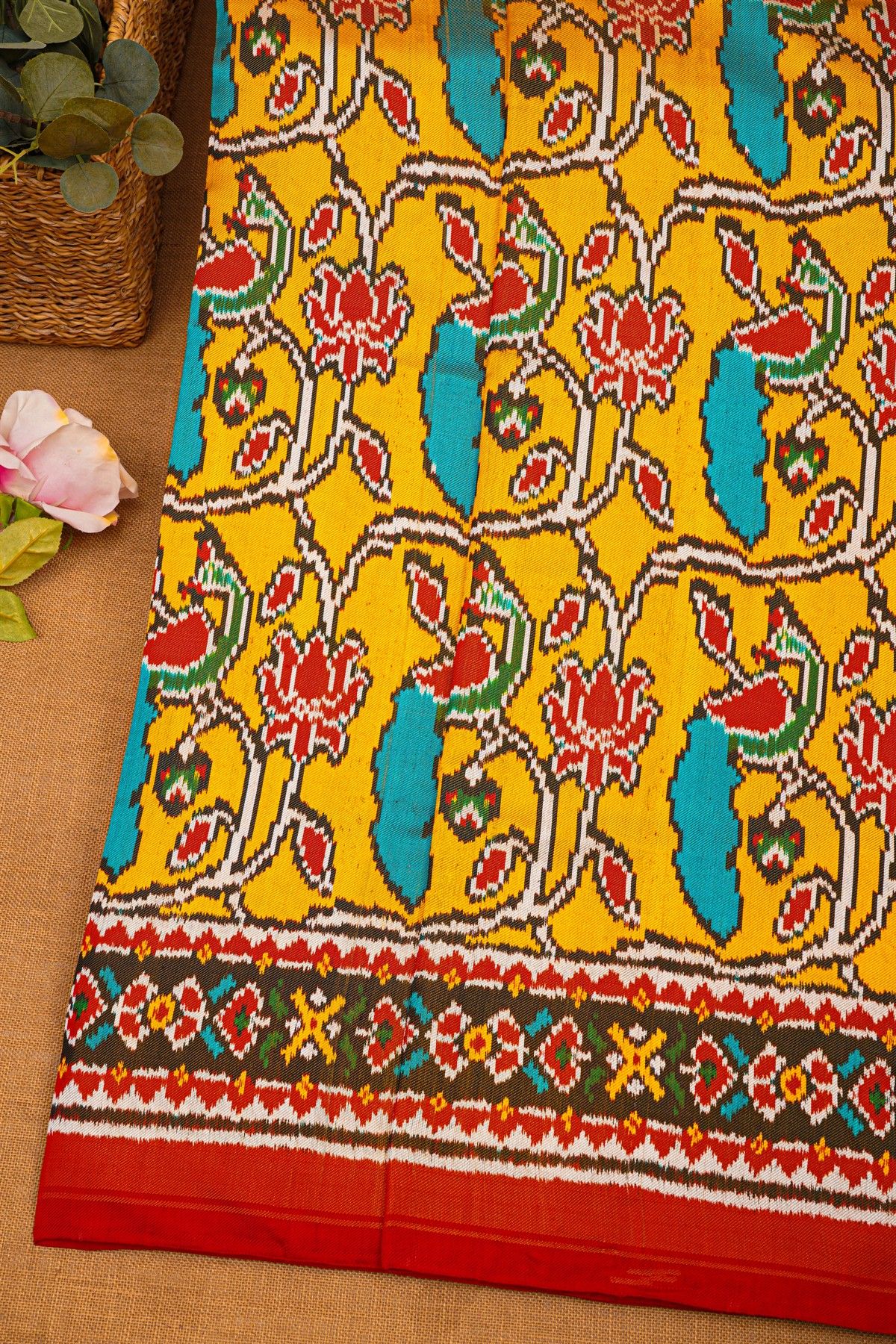Patola Silk Yellow Saree
