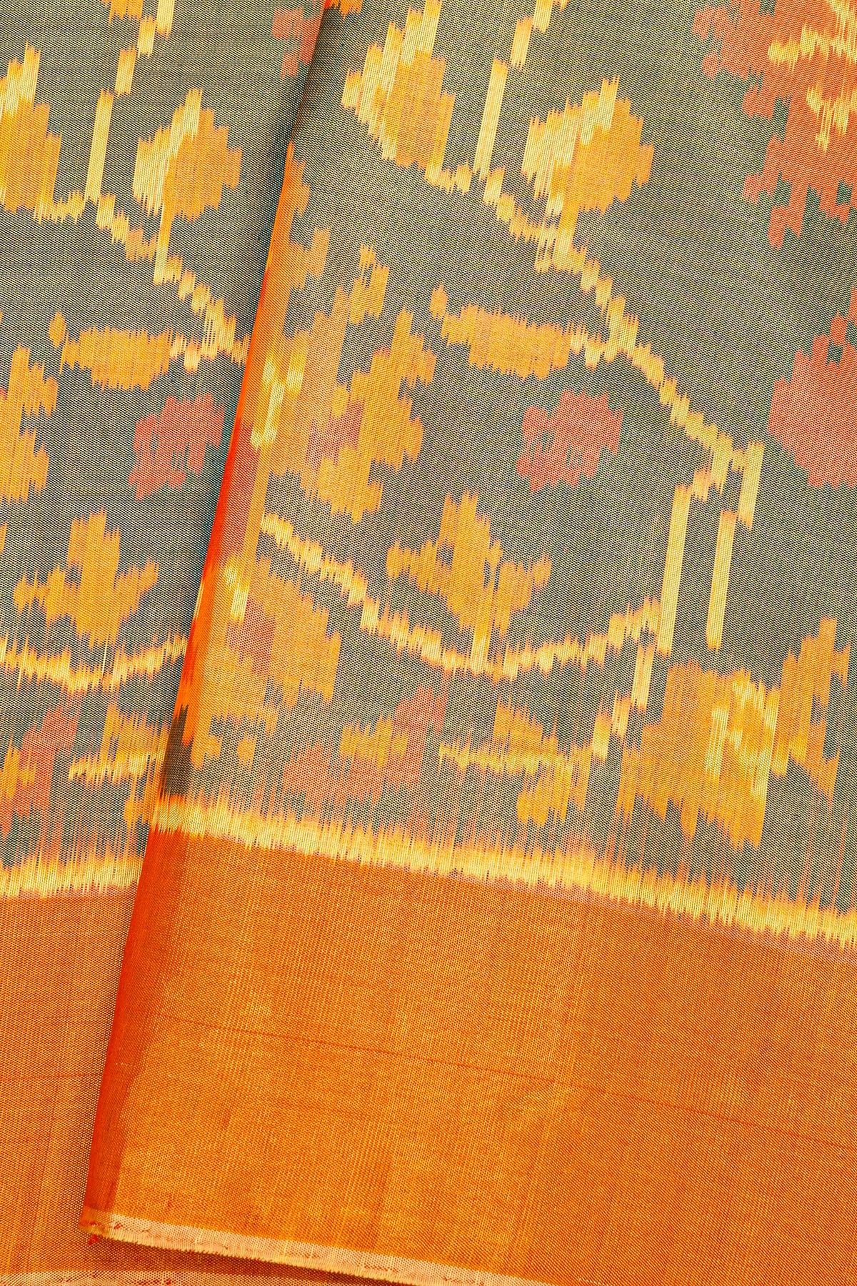 Patola Silk Grey Saree