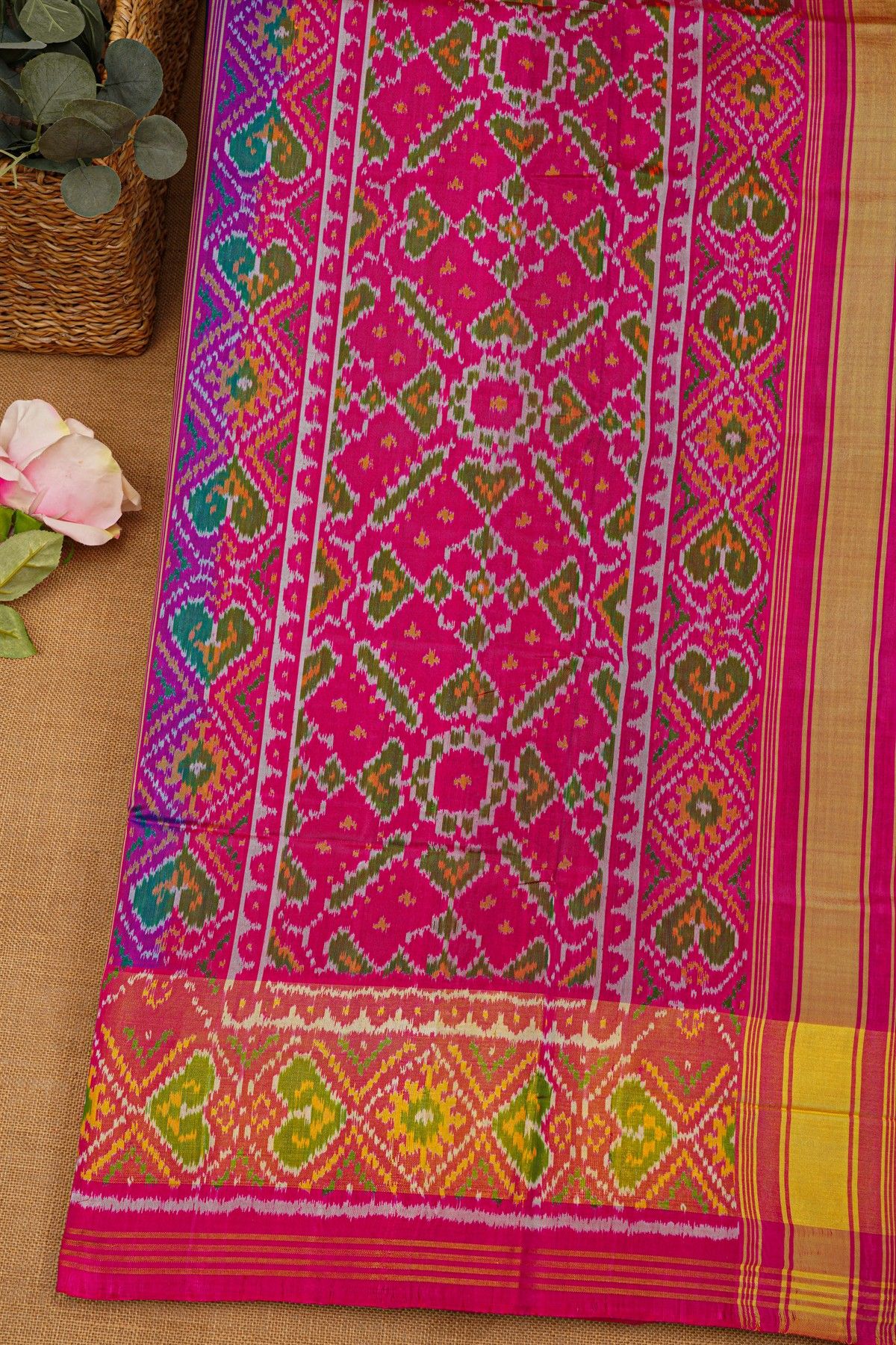 Patola Silk Royal Blue Saree