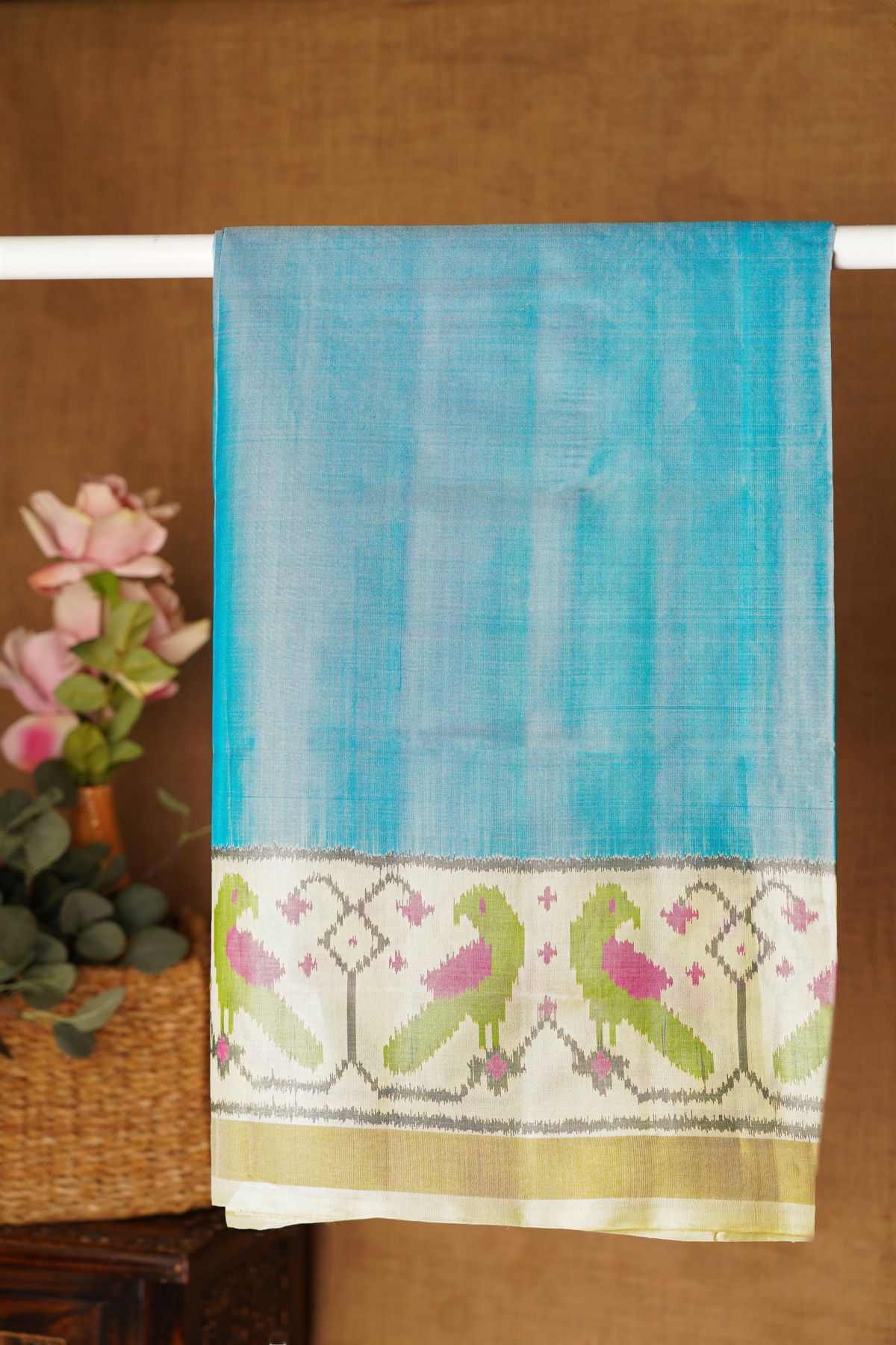 Patola Silk Sky Blue Saree