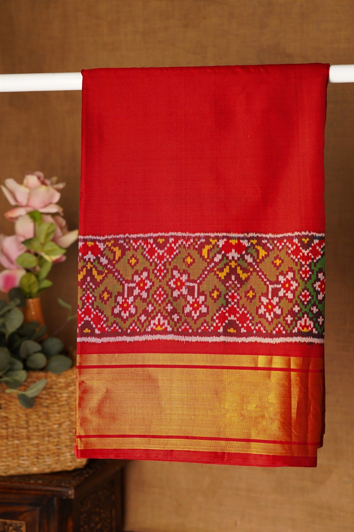 Patola Silk Red Saree