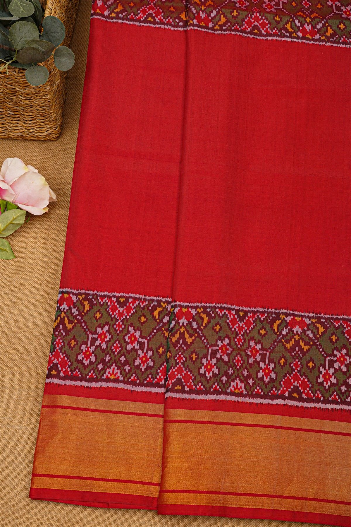 Patola Silk Red Saree