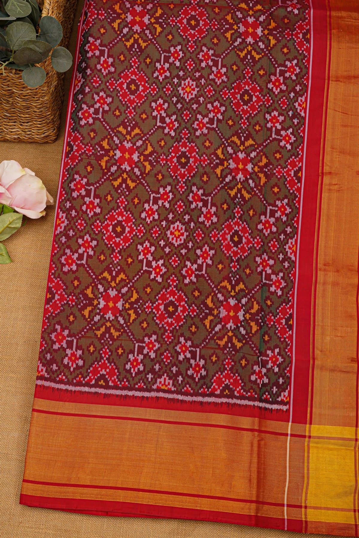 Patola Silk Red Saree