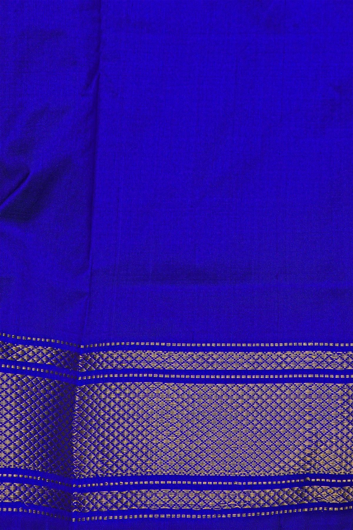 Ikat Silk Royal Blue Saree