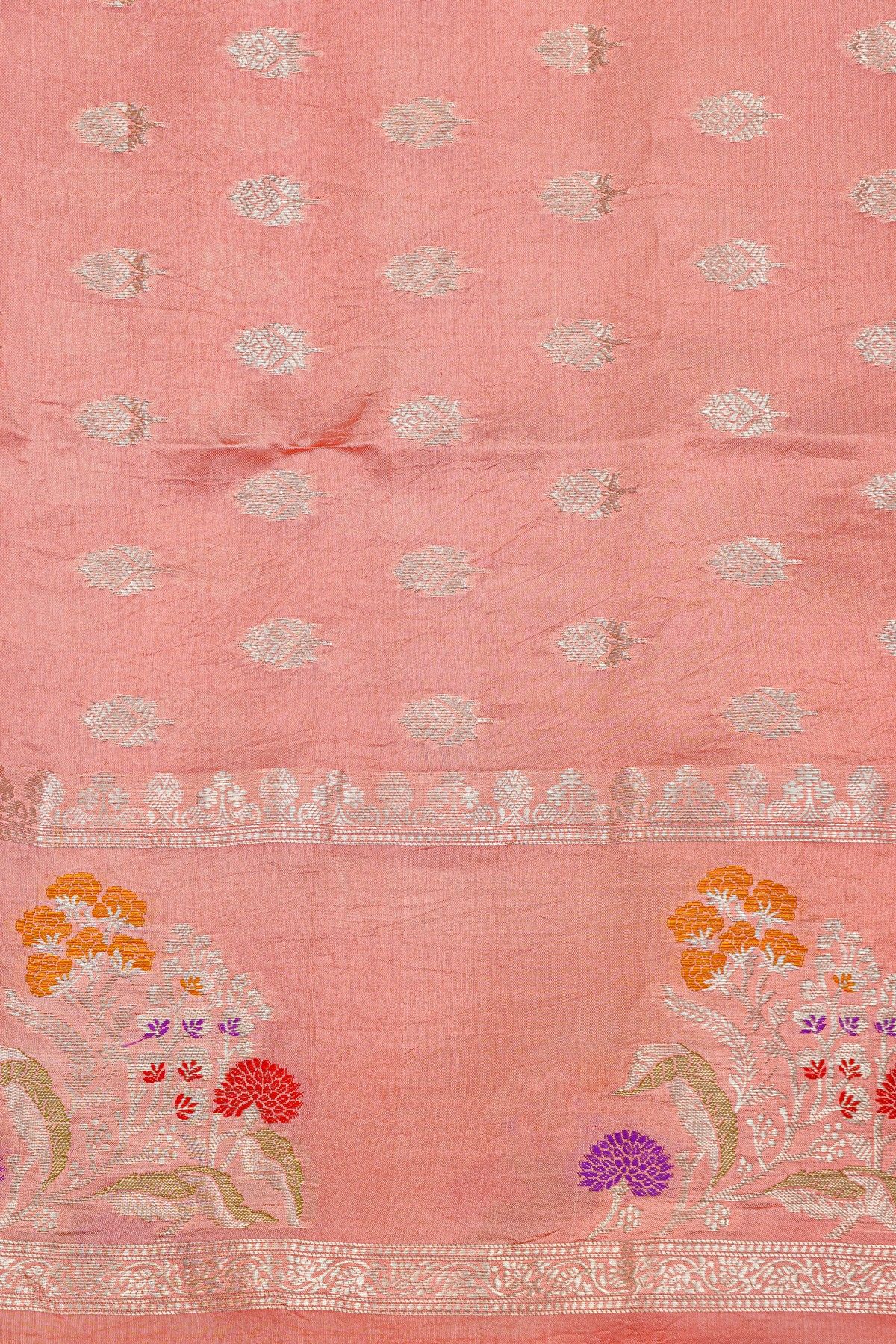 Fancy Matka Silk Orange Saree
