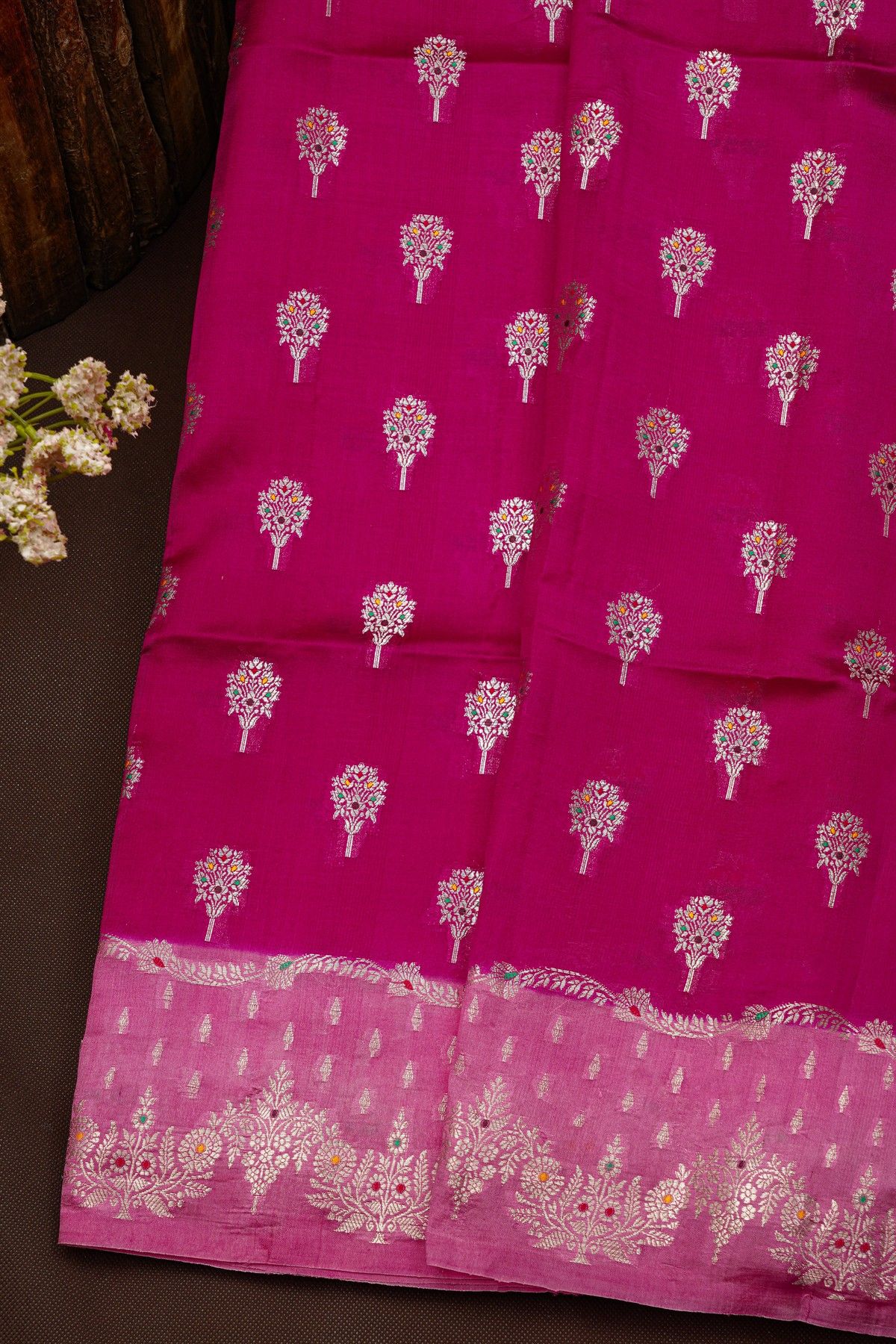 Fancy Matka Silk Magenta Saree
