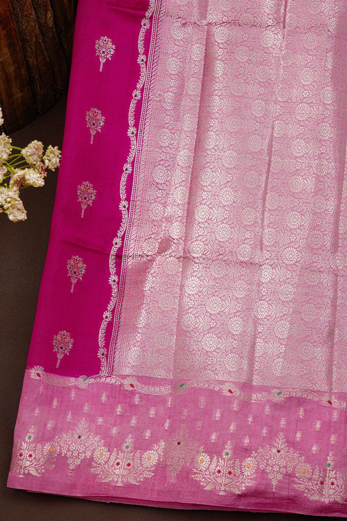 Fancy Matka Silk Magenta Saree
