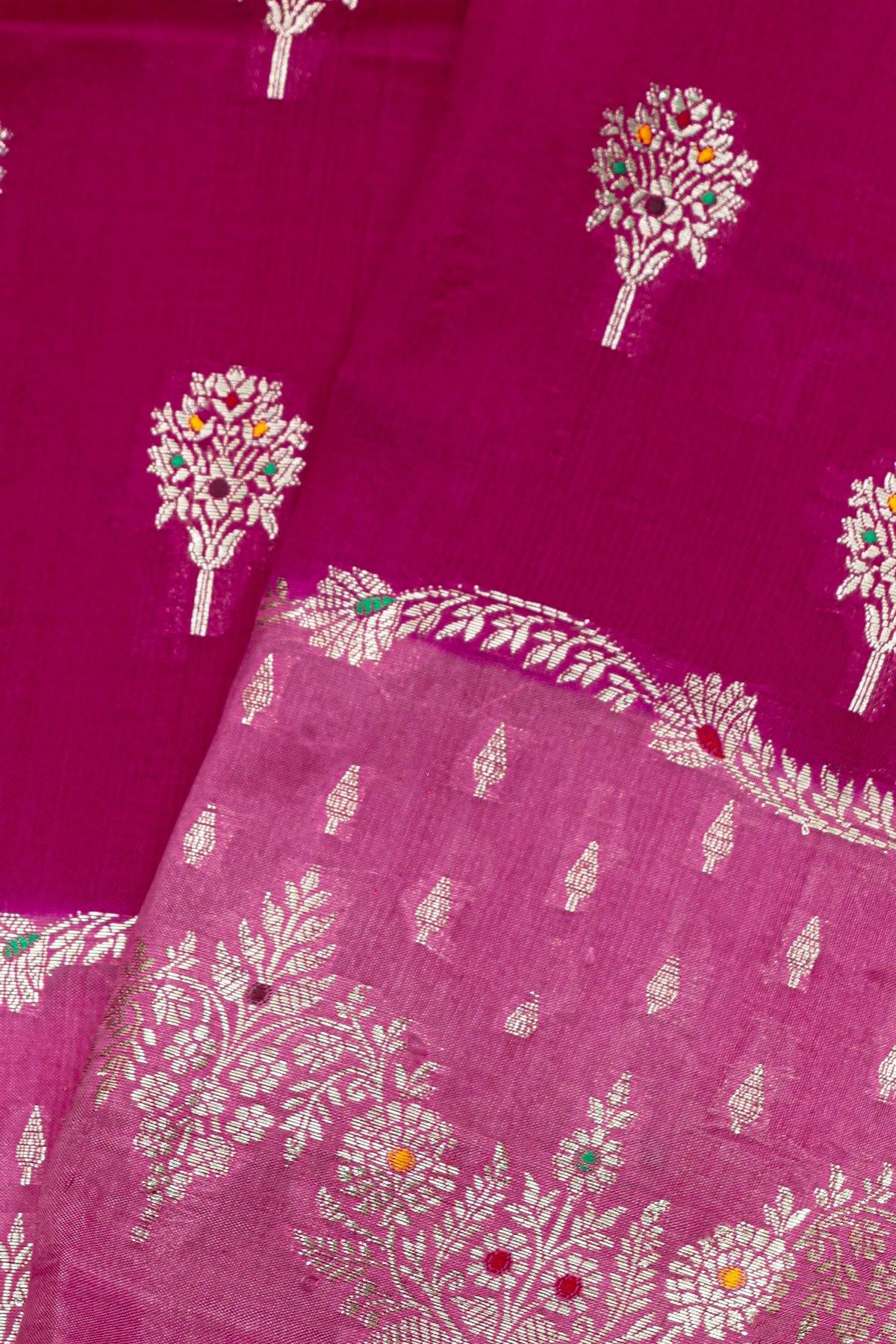 Fancy Matka Silk Magenta Saree