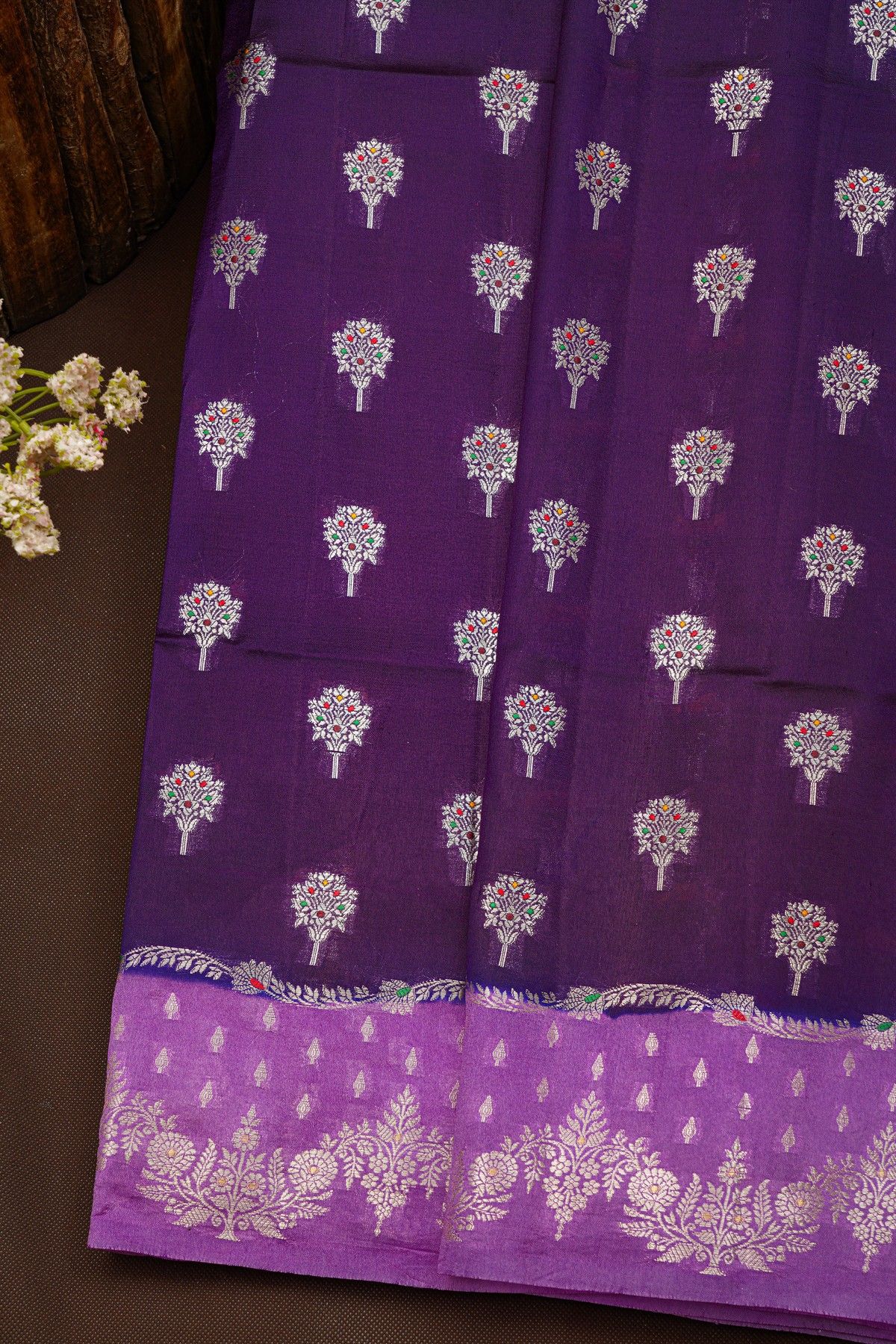 Fancy Matka Silk Royal Blue Saree