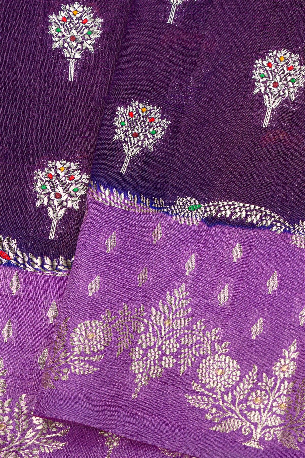 Fancy Matka Silk Royal Blue Saree