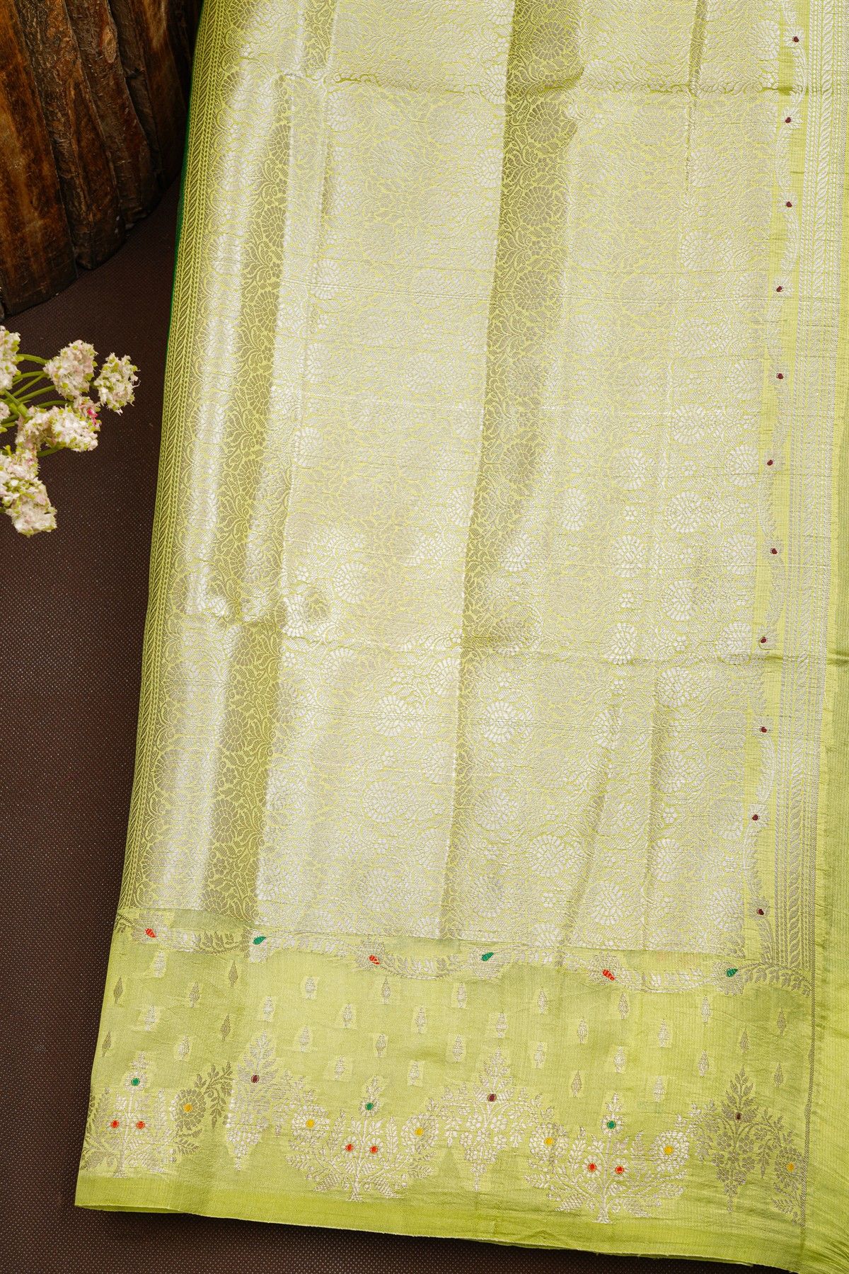 Fancy Matka Silk Bottle Green Saree