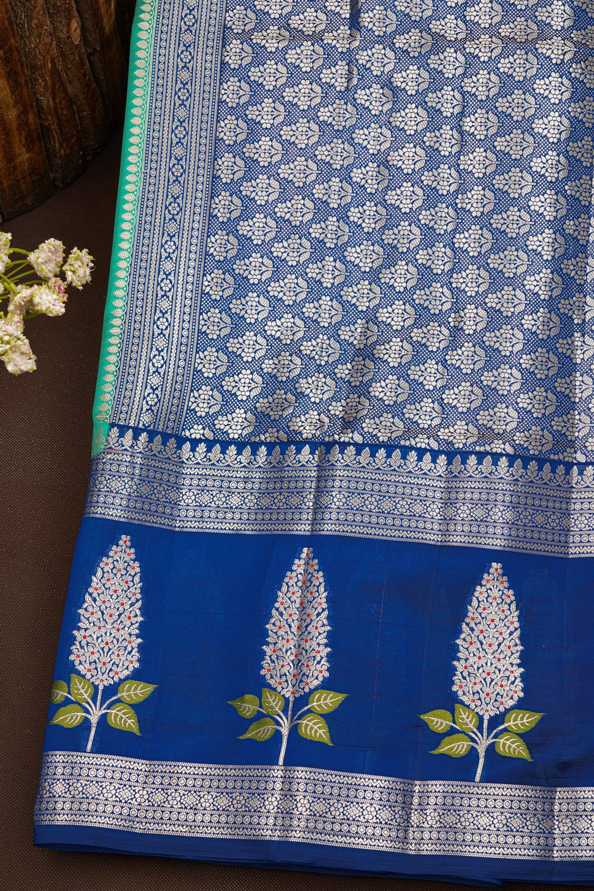 Fancy Matka Silk Sky Blue Saree