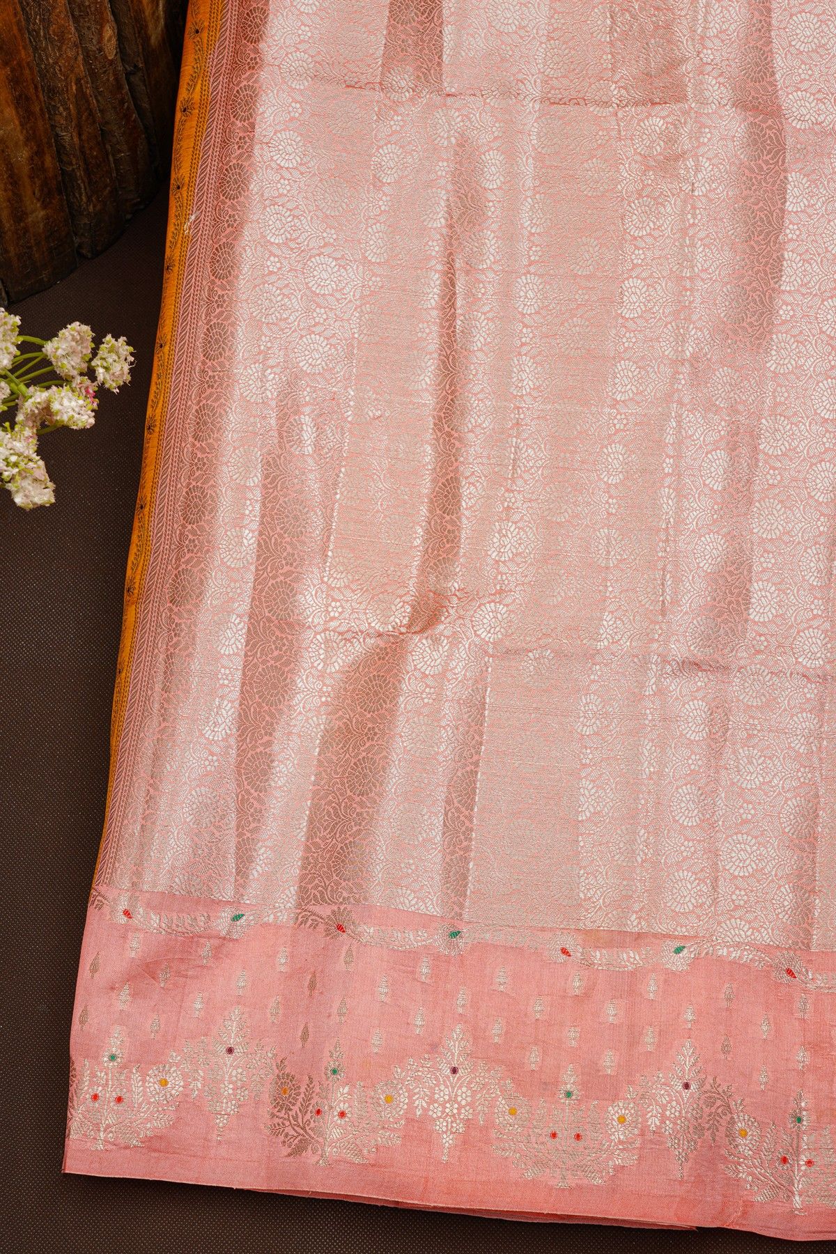 Fancy Matka Silk Orange Saree
