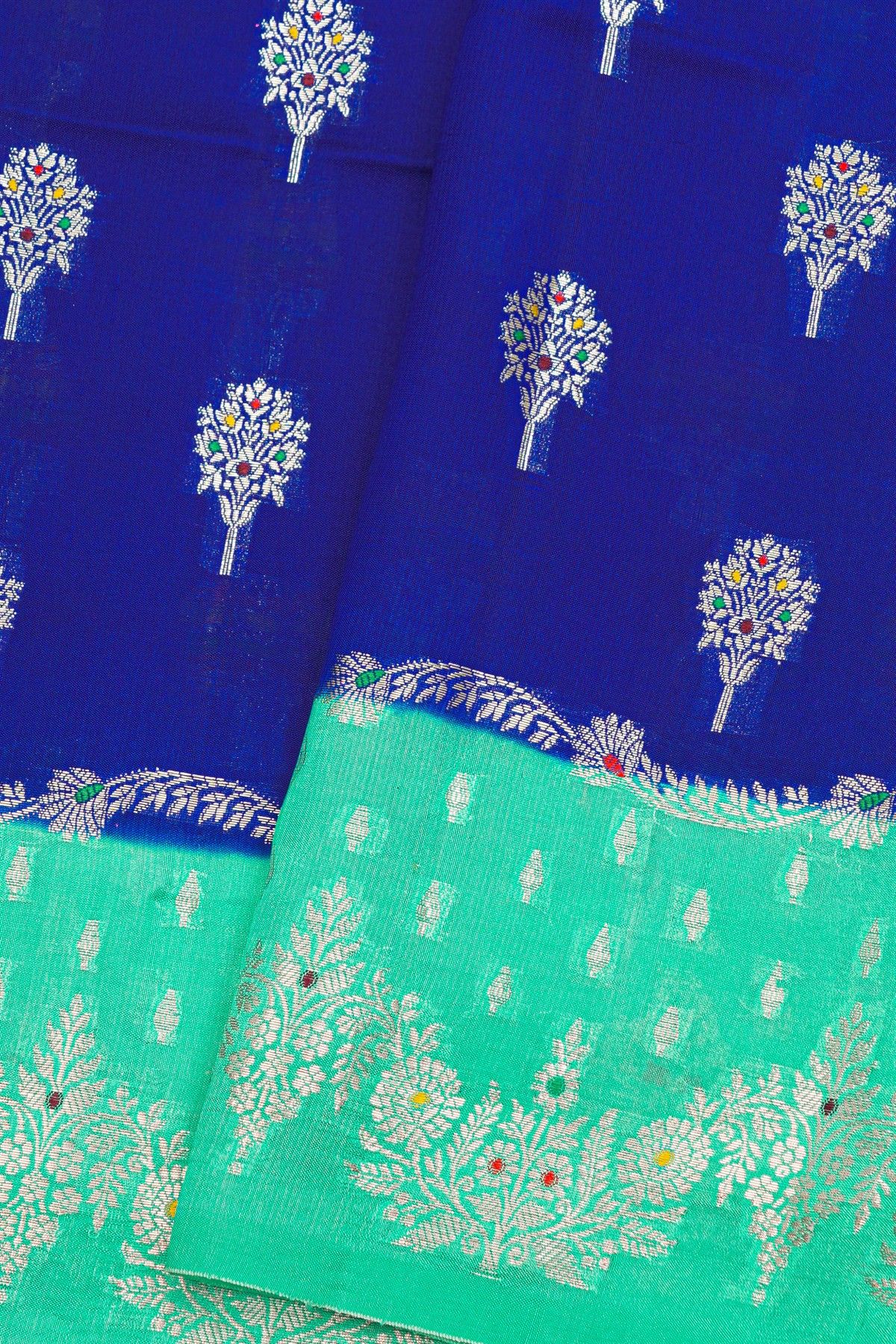 Fancy Matka Silk Royal Blue Saree