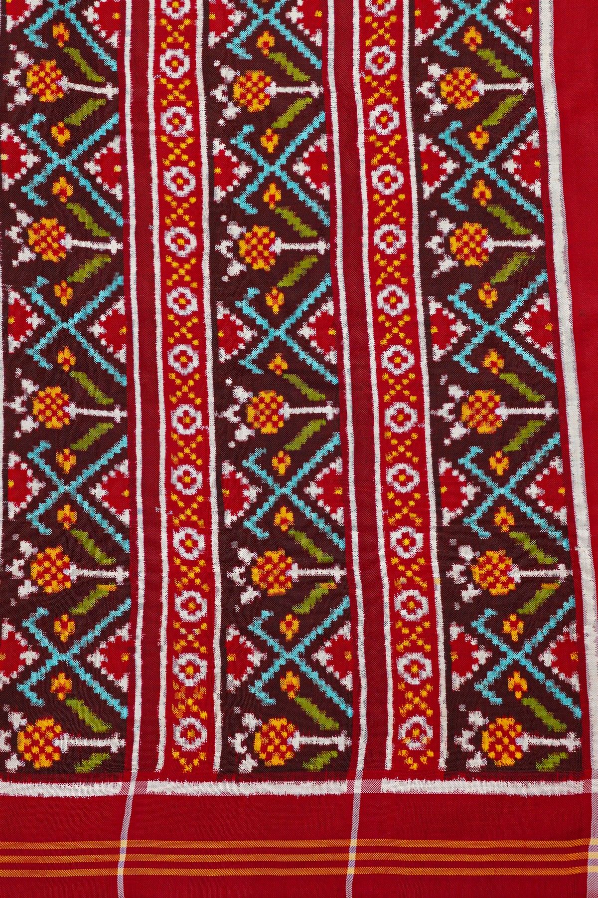 Patola Silk Off White Saree