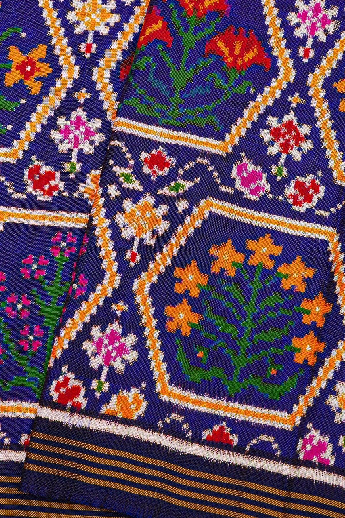 Patola Silk Royal Blue Saree