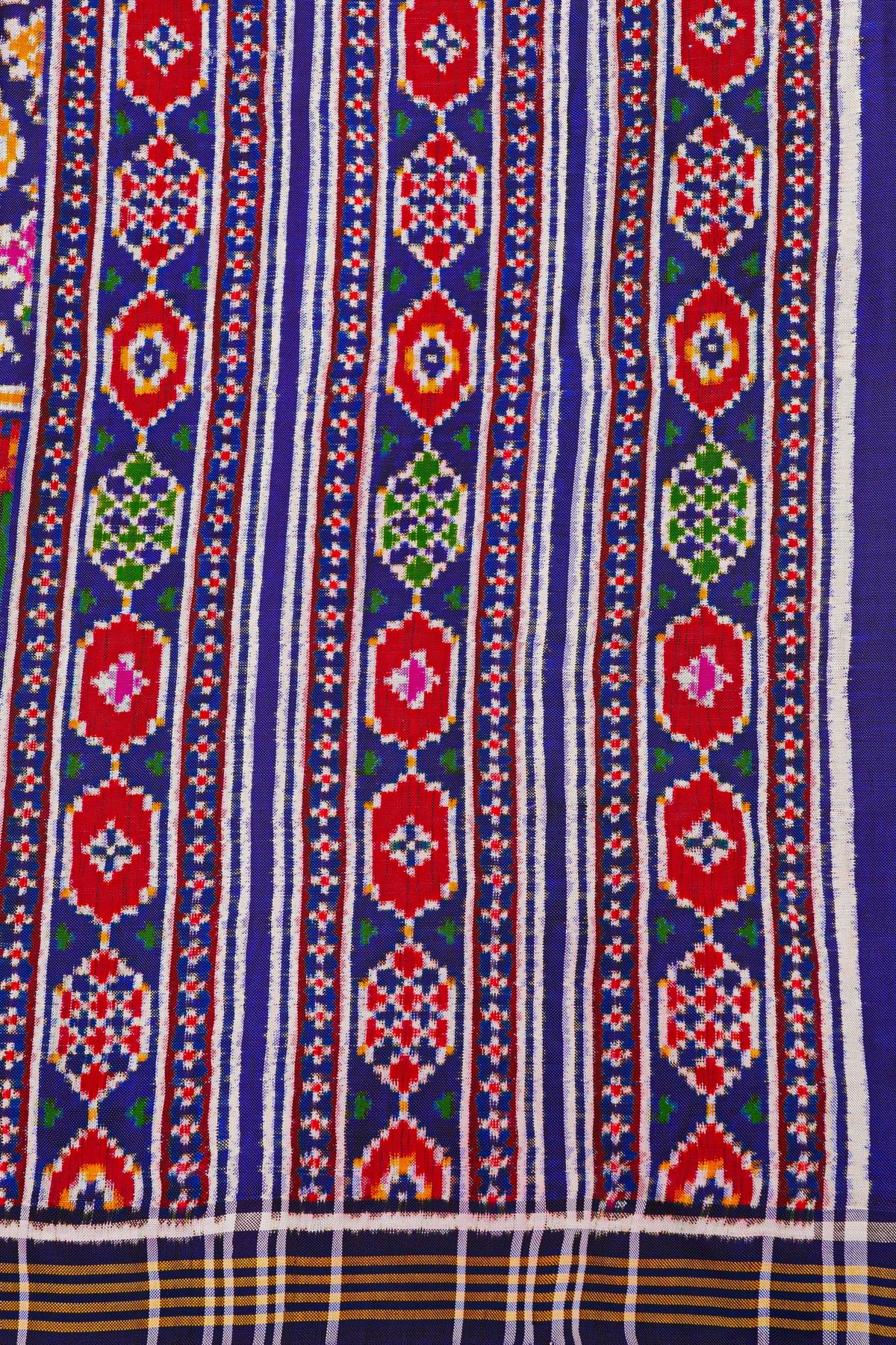 Patola Silk Royal Blue Saree