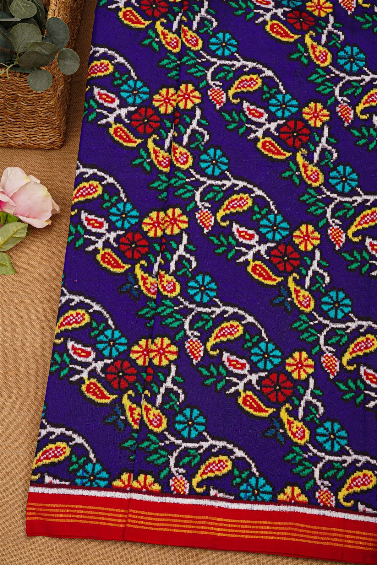 Patola Silk Royal Blue Saree