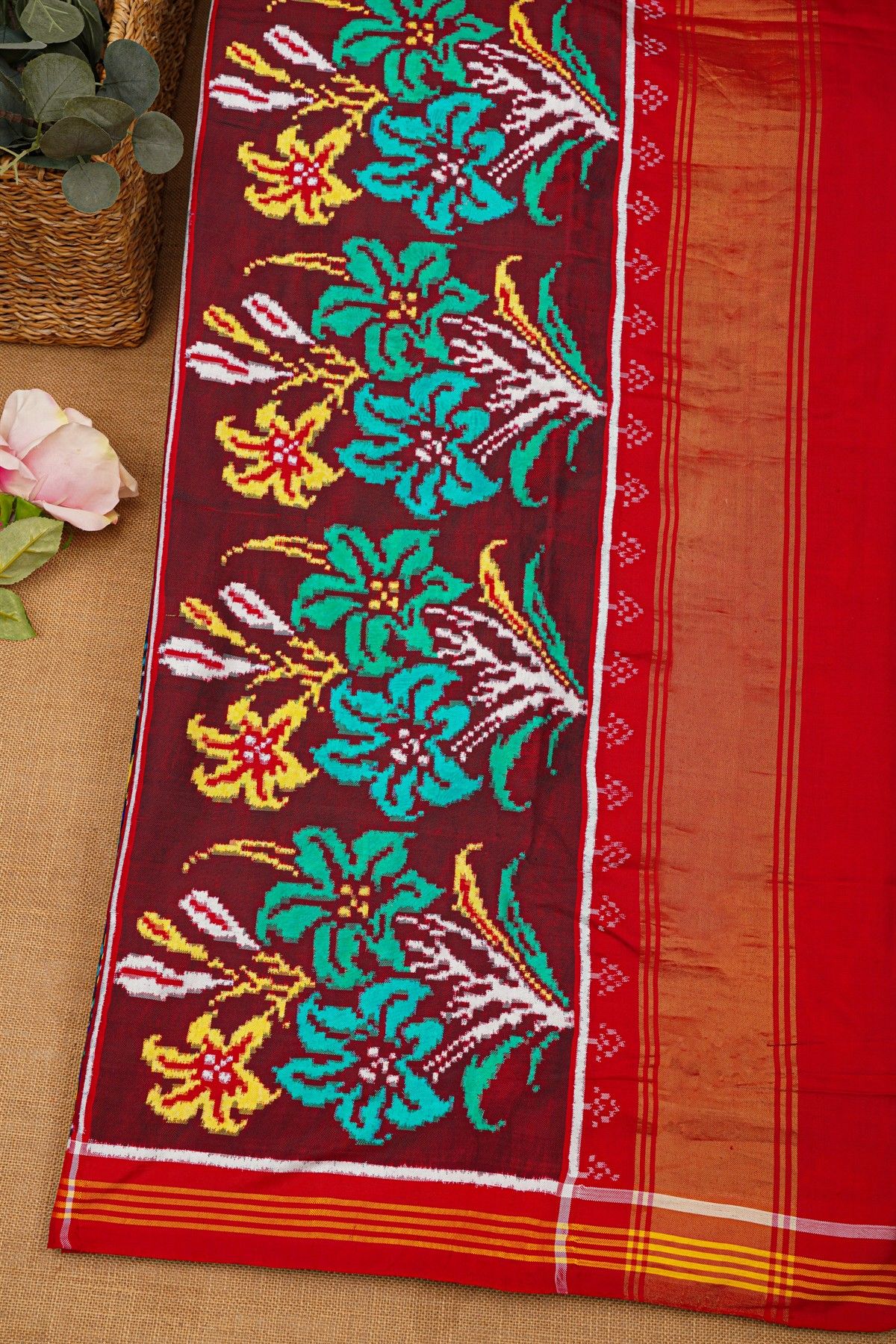Patola Silk Royal Blue Saree